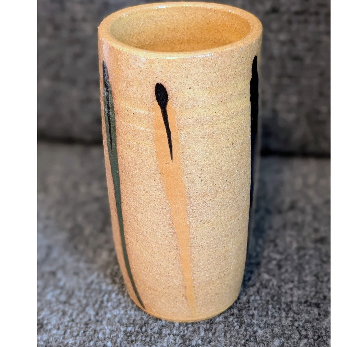 Signed Clan Sisters Native American Hand Thrown Pottery Cup/Vase