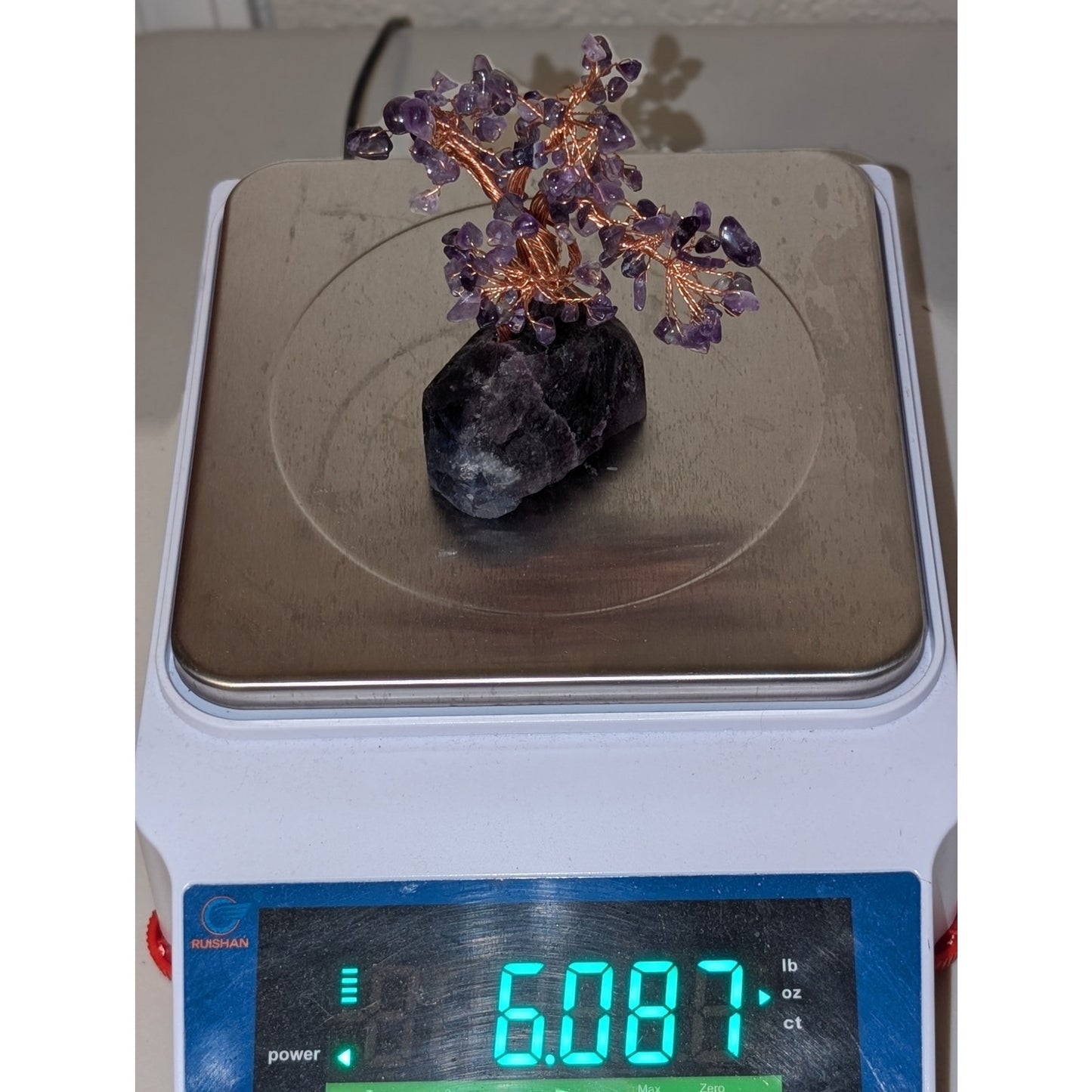 Purple Amethyst & Copper Tree