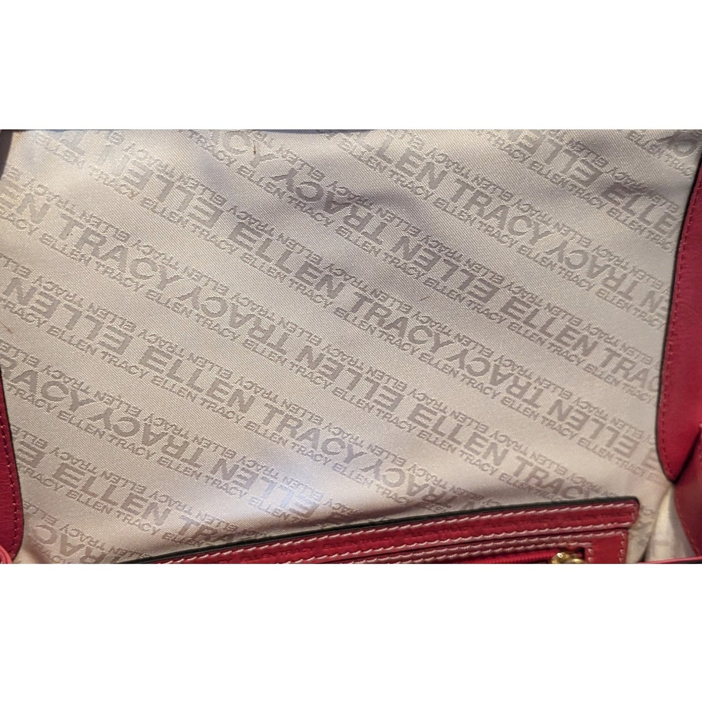 Ellen Tracy Vintage Pink Leather Chain Strap Shoulder Bag