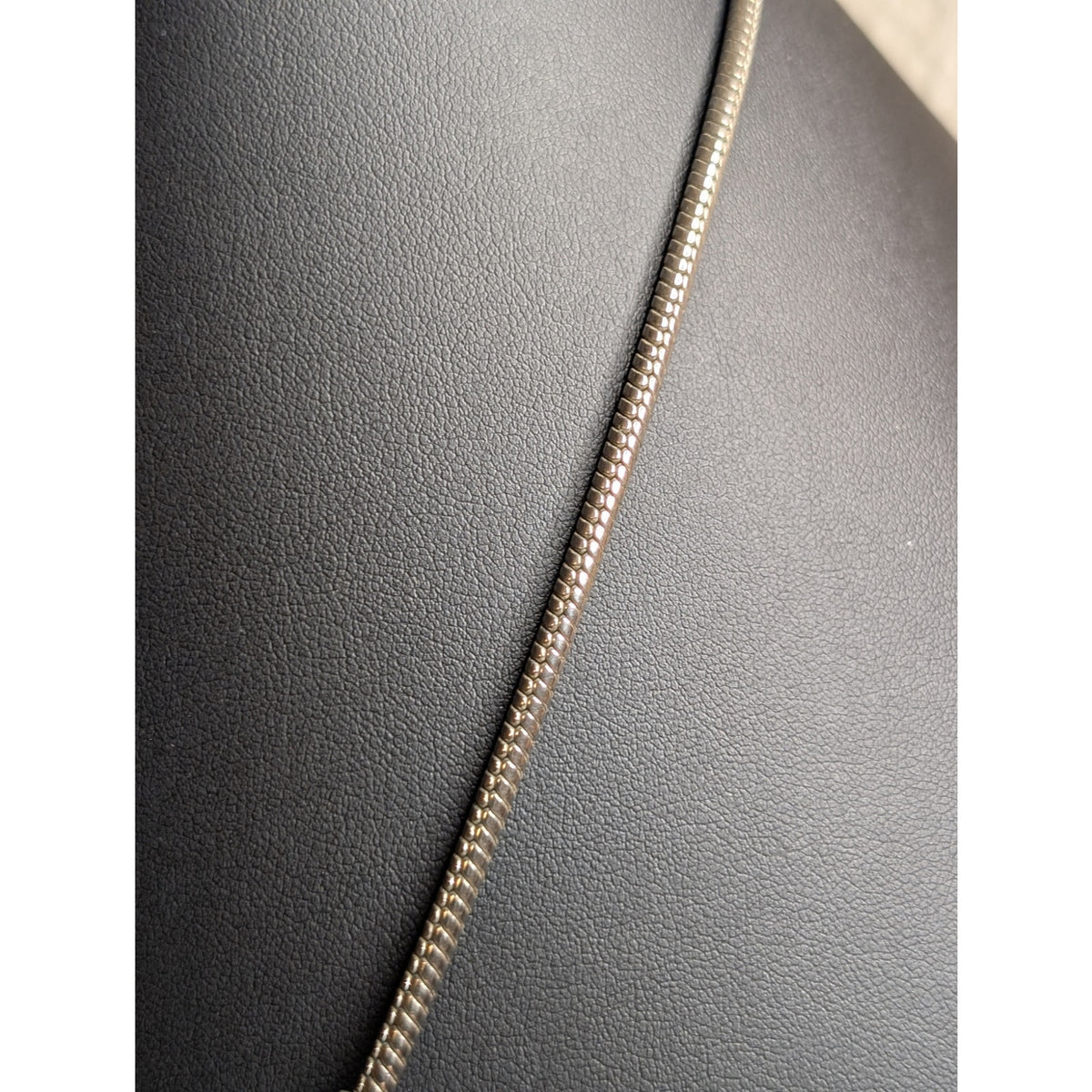 Chico's Black Cabochon Pendant Silver Tone Pendant Snake Chain Necklace
