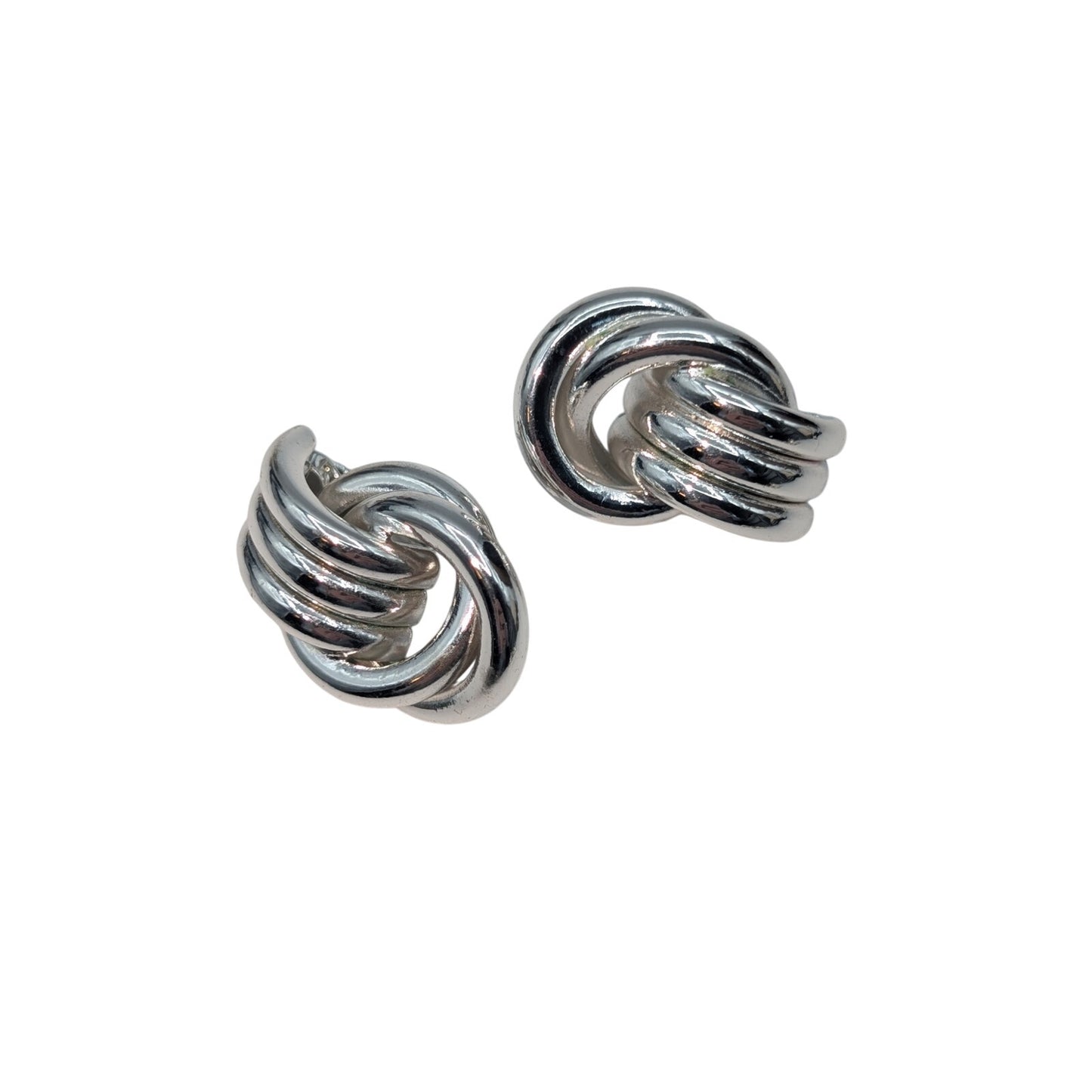 Lot of Six Pair of Vintage Silver Tone Earrings