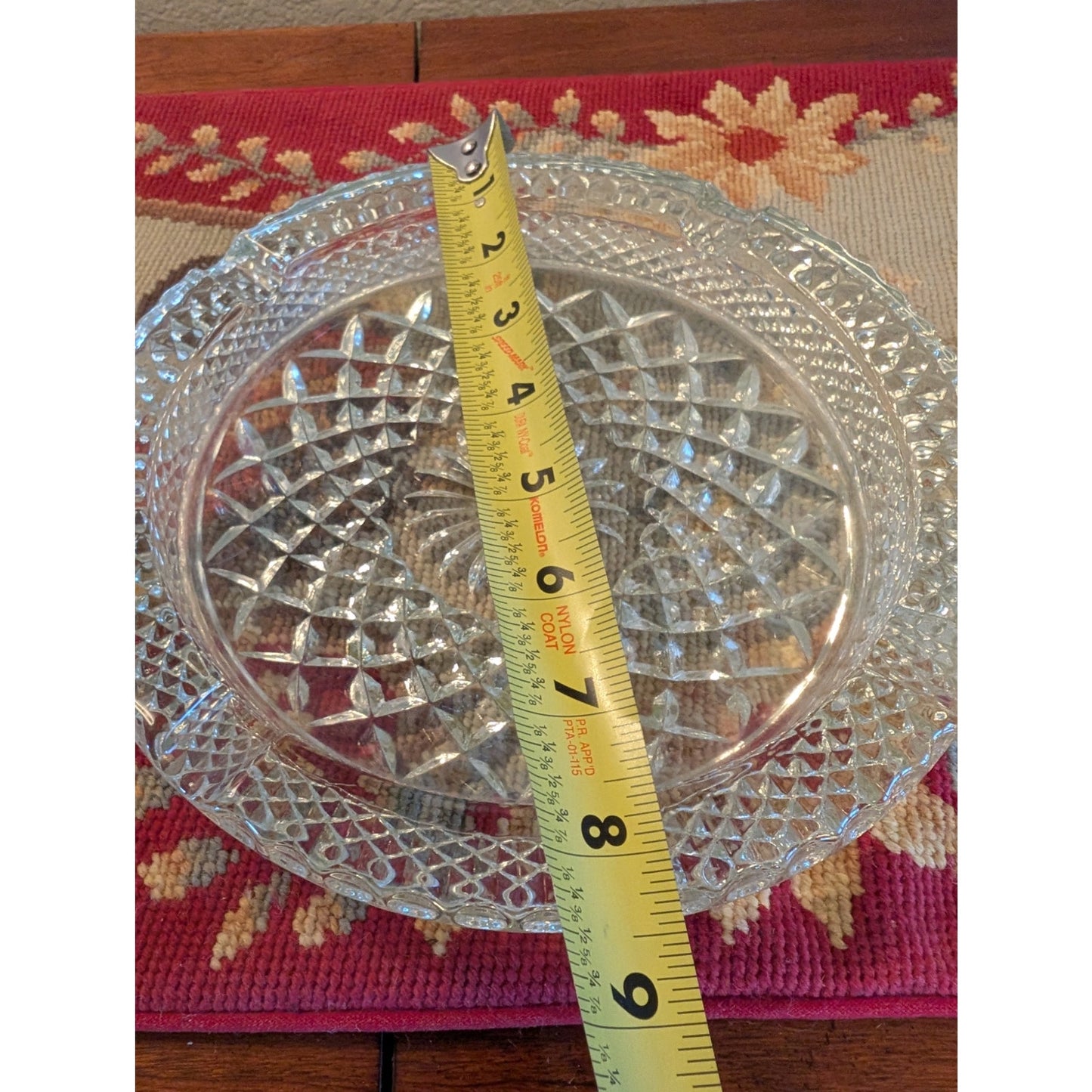 Vintage Wexford Anchor Hocking Cigar Cigarette Ashtray 8.5" Heavy Glass