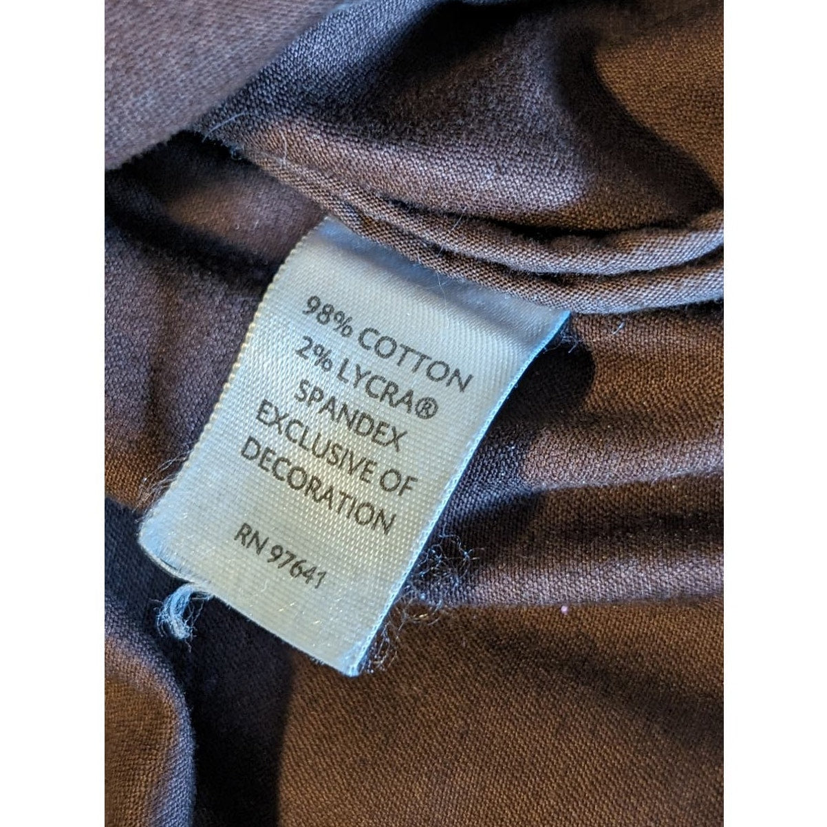 J. Jill Two Button Brown Cotton/Spandex Stretch Unlined Blazer Womens Sz M