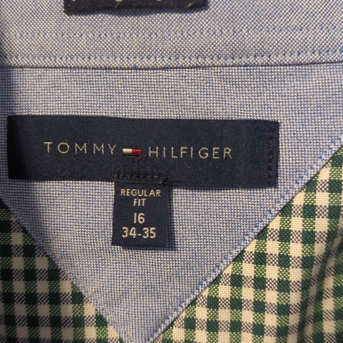 Tommy Hilfiger Regular Fit Green Heritage Oxford Button Down Shirt 16-34/35