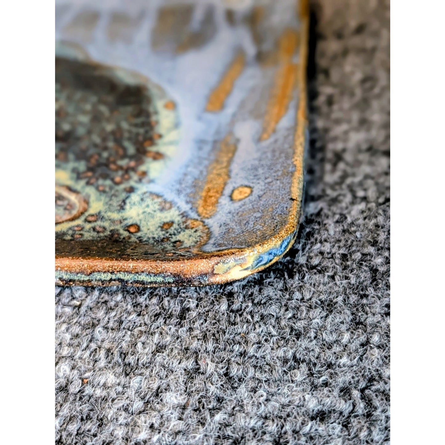 Fish 'Fossil' Textured 9" Plate Pottery