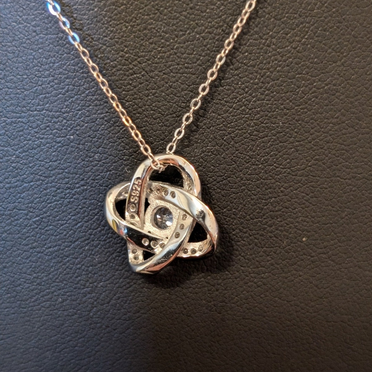 925 Sterling Silver Infinity CZ Love Know Pendant 16"-18" Necklace
