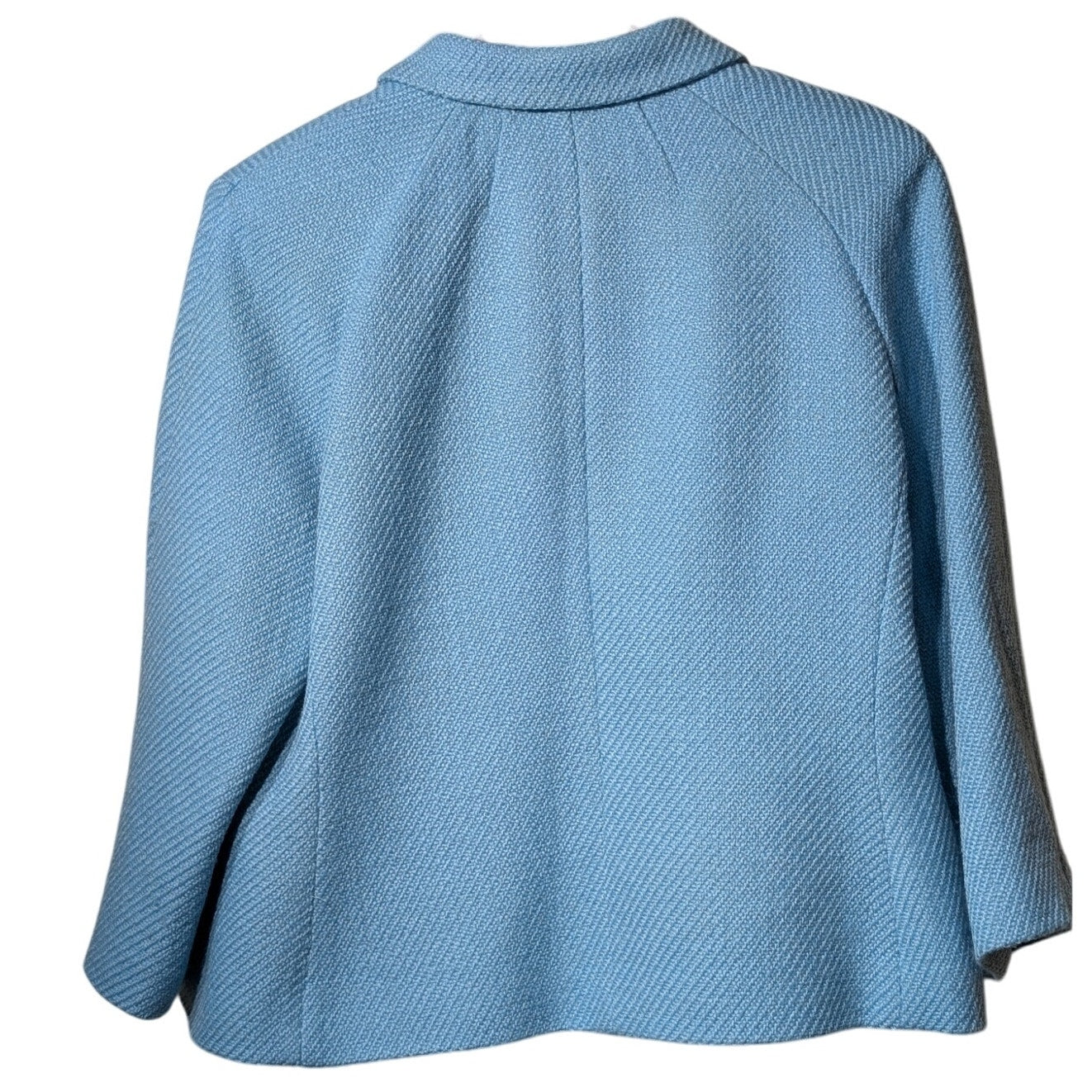 Talbots Black Label Robin's Egg Blue Mid-Century Style Wool Jacket Sz Approx L P
