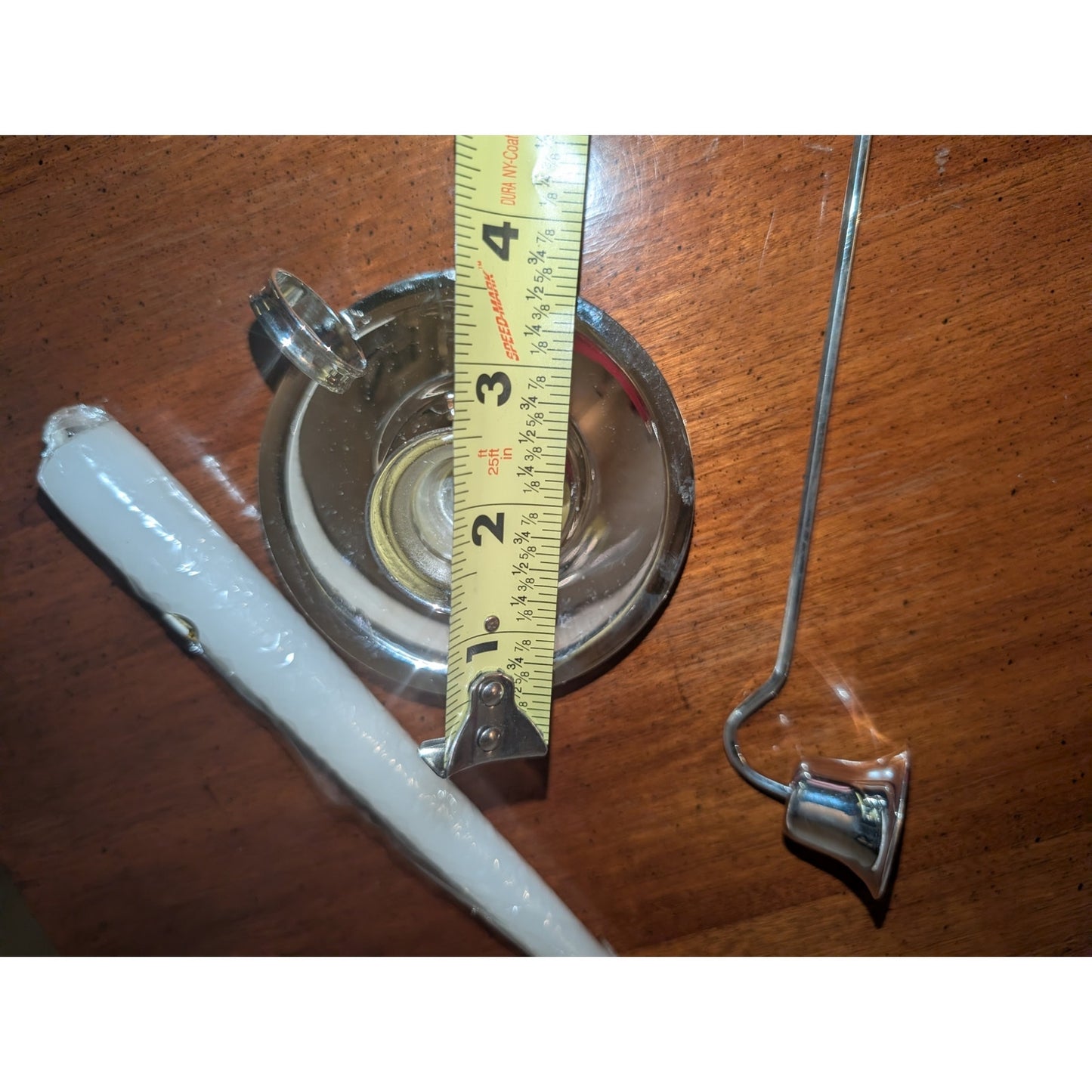 Silver Plate Candle Holder & Snuffer Set NWOT