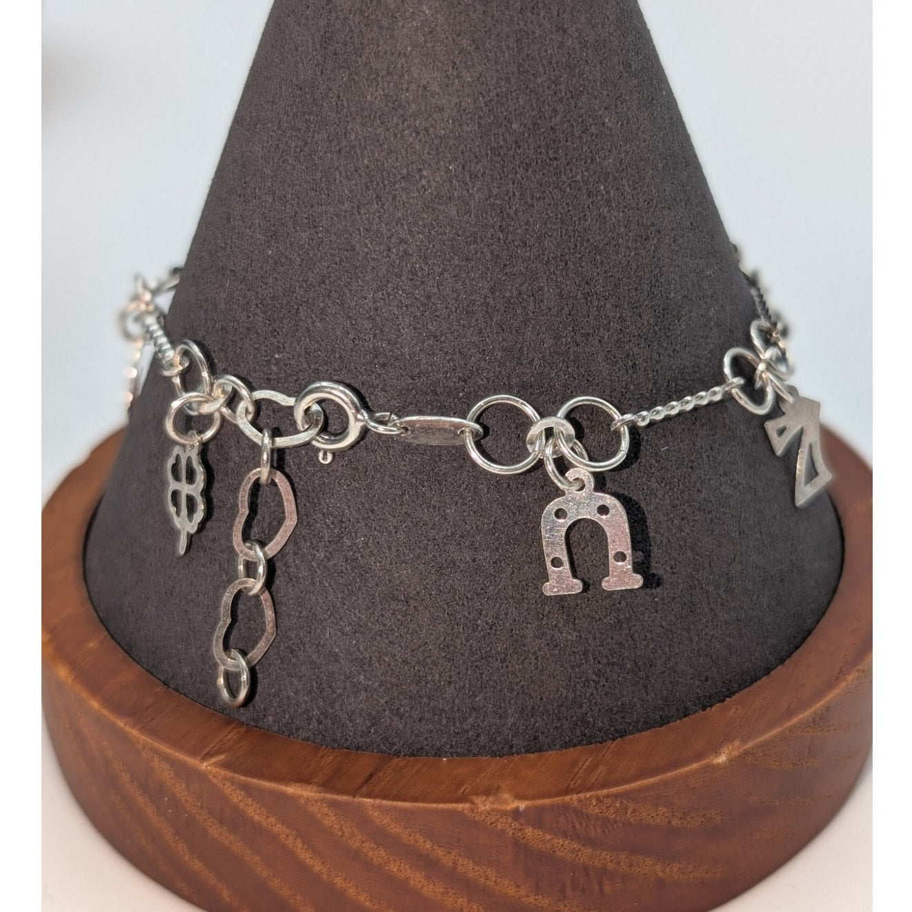 Marked 925 Mex Lucky Charm Silver Tone Bracelet