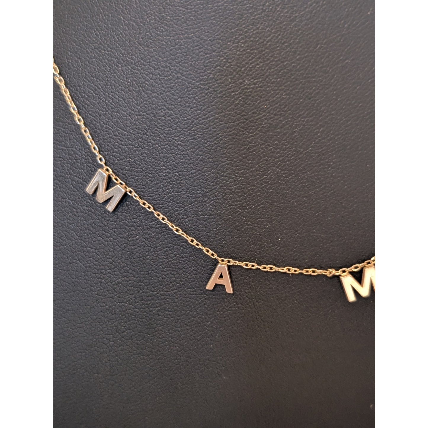 M A M A 925 Sterling Vermeil Yellow Tone Dainty 16"-18" Necklace