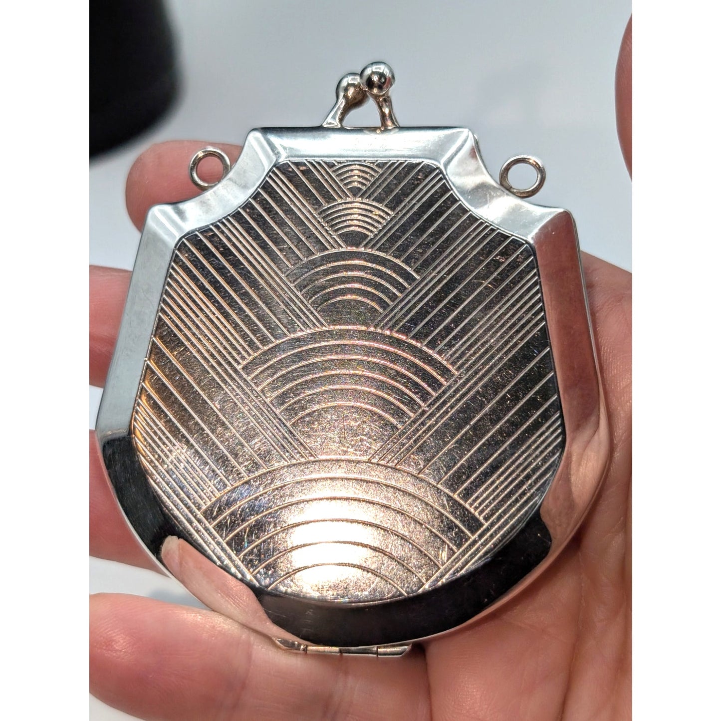 Ralph Lauren Collection Sterling Silver Art Deco Pocket Locket W/out Chain