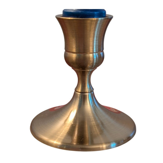 Small Brass Felt Bottom Candle Stick (Candle Not Included)