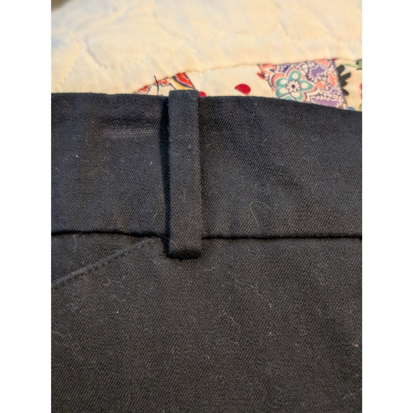 Merona Black Cotton Stretch Mid-Rise Ankle Pant Womens Size 18W