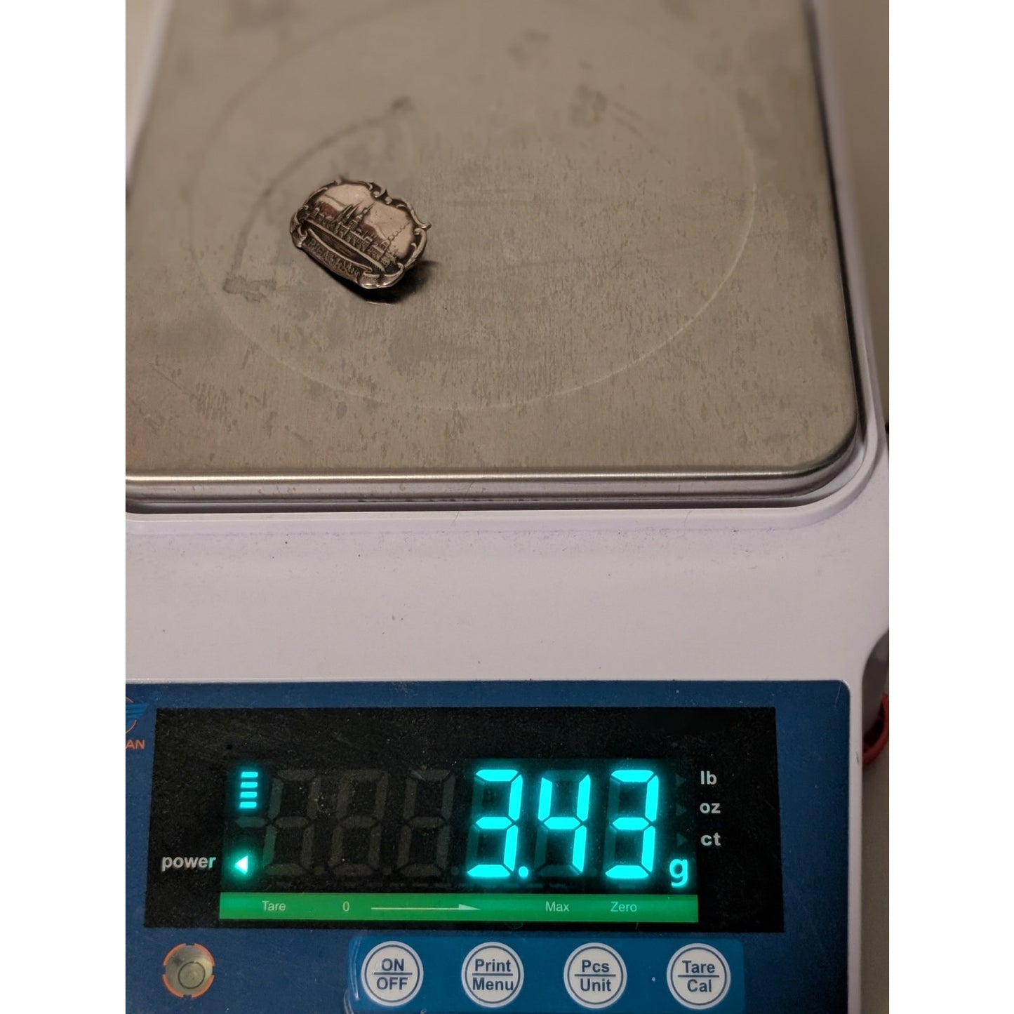 Antique Riga Latvia Silver Tone Pin