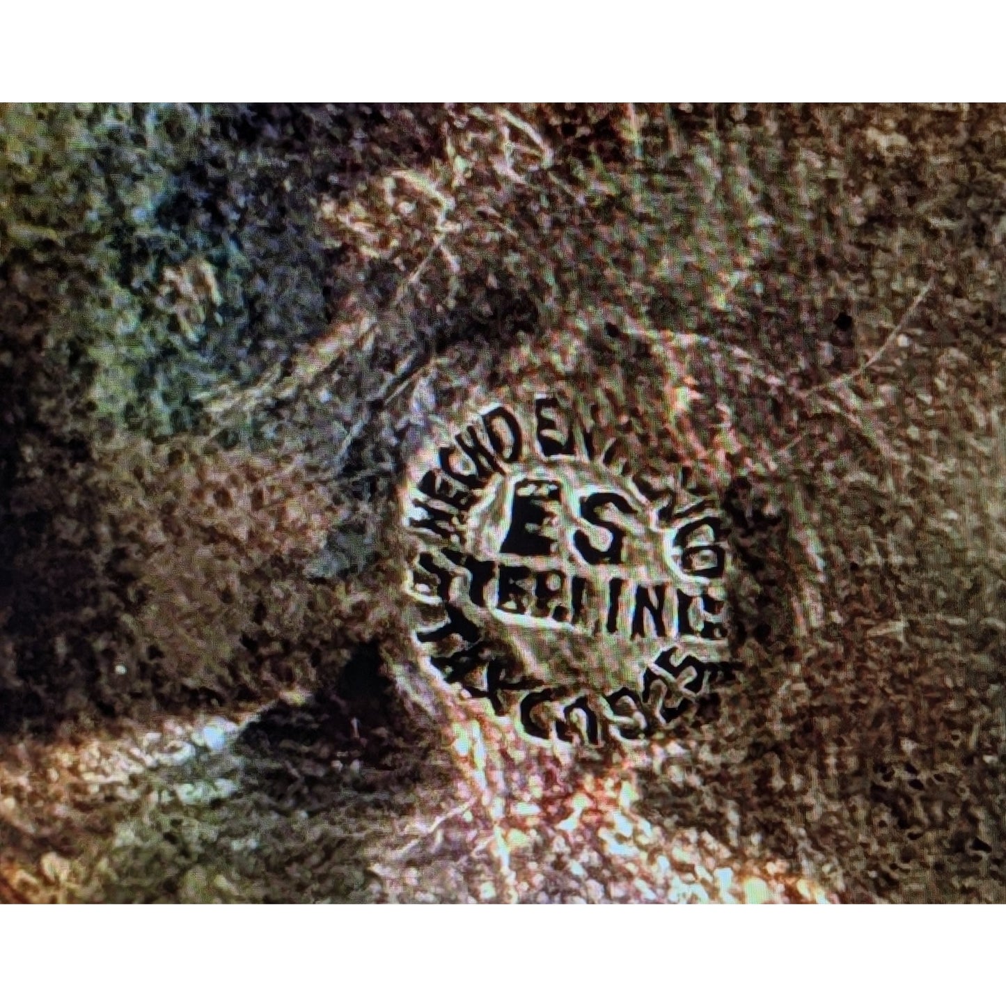 Vtg Taxco Signed ES Mexican Modernist 925 Sterling Scrolled Clamper Bracelet