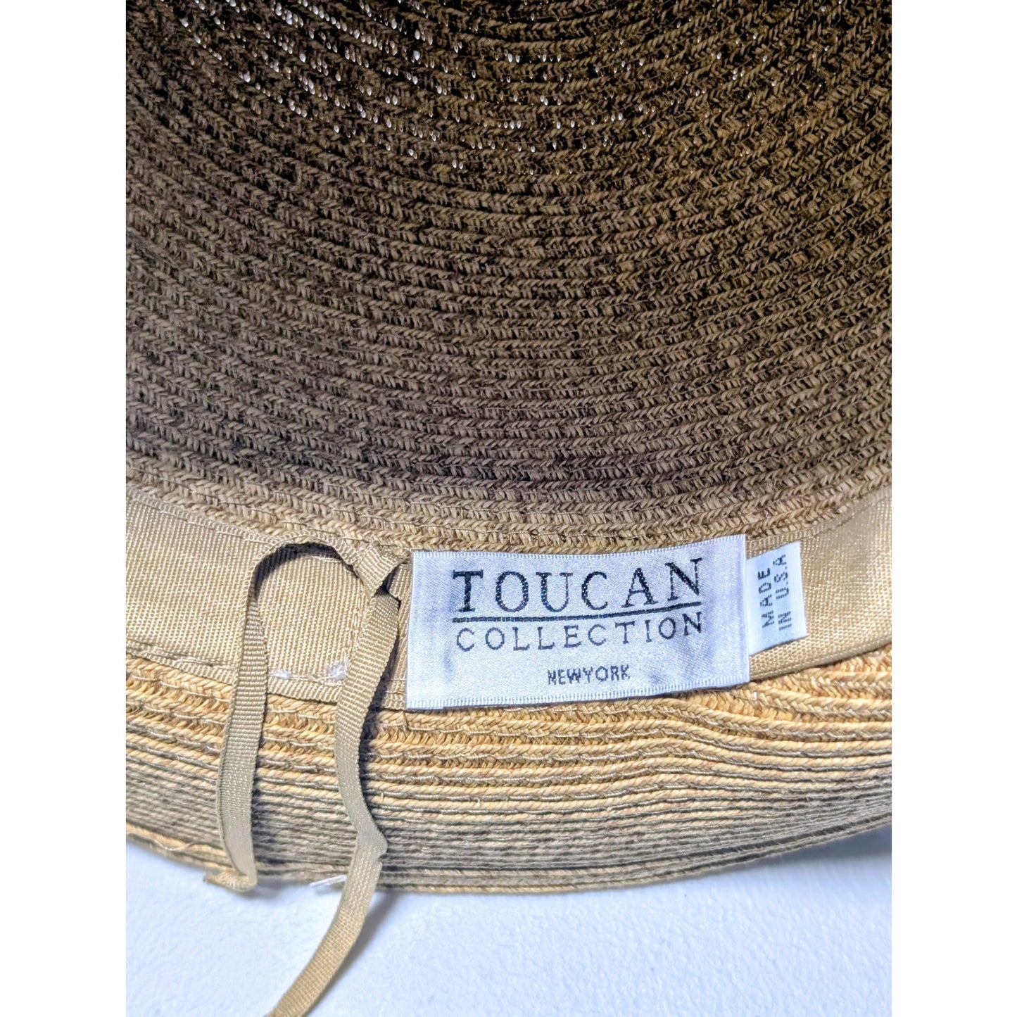 Toucan Collection New York Navy Bow Women's One Size Straw Sun Hat