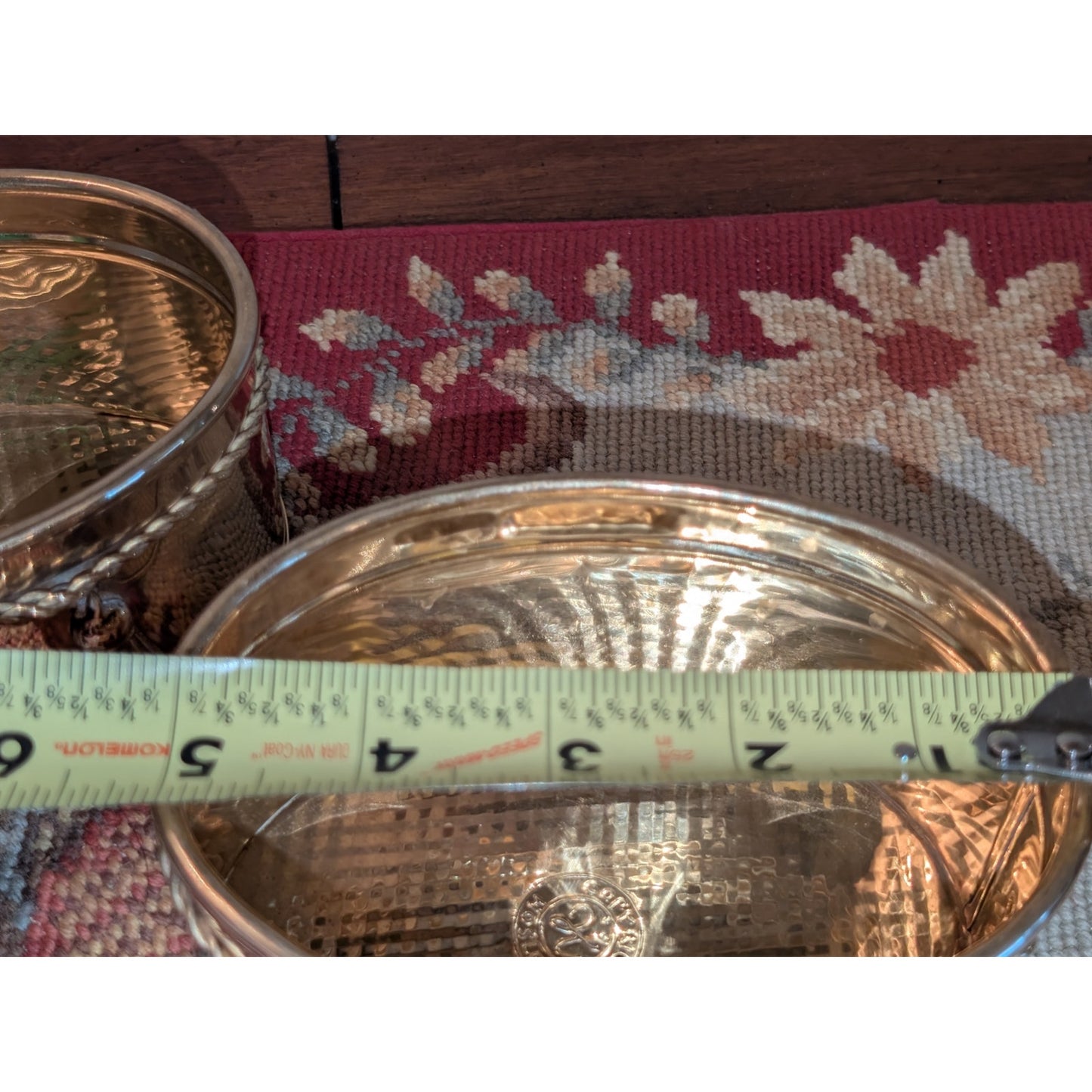 Vintage 1980s Mosley Brass Succulent Pot Planter