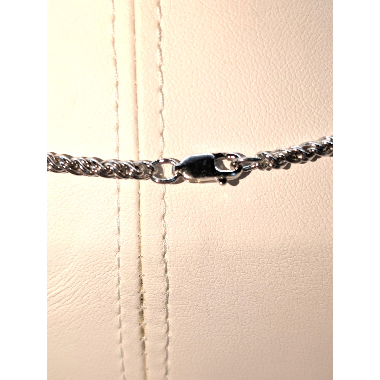 Marked 925 Silver (Slightly Magnetic) Wheat Chain 17" Necklace 14.53g