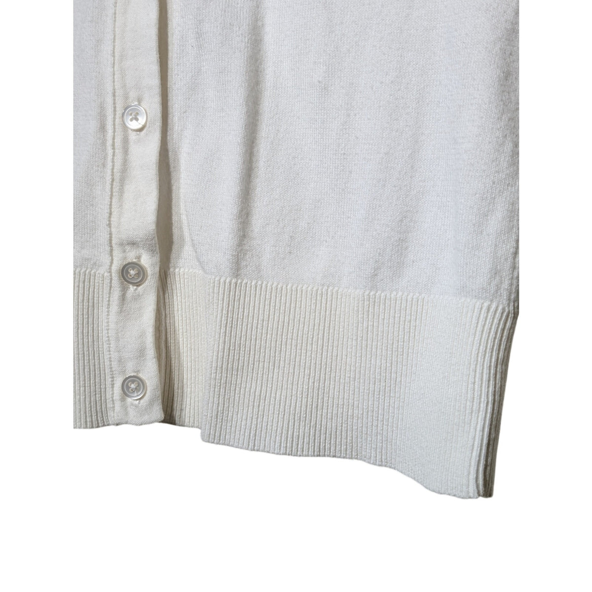 Eddie Bauer Short Rolled Cuff Sleeve Button Front Ribbed Hem Cardigan Womens' S