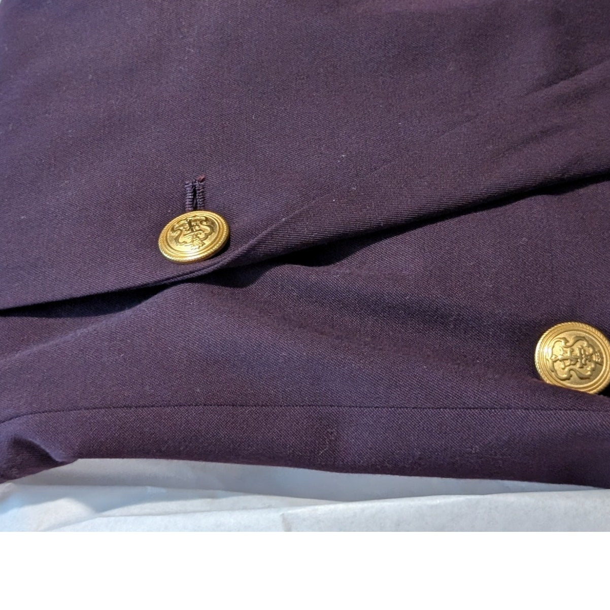 Vintage Talbot's Aubergine Double Breasted Wool Blazer NWT Womens Plus Sz 12W