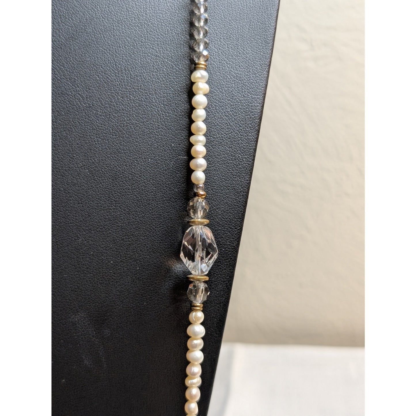 SILPADA Jewelry Stardust 54" Sterling Silver Brass Pearl Crystal Beaded Necklace