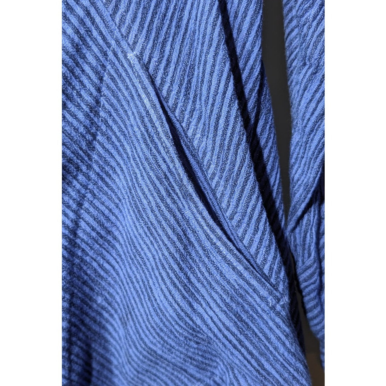 Mill Valley Clothing Purple Striped Cotton Linen Blend Textured Hobo Top Sz S