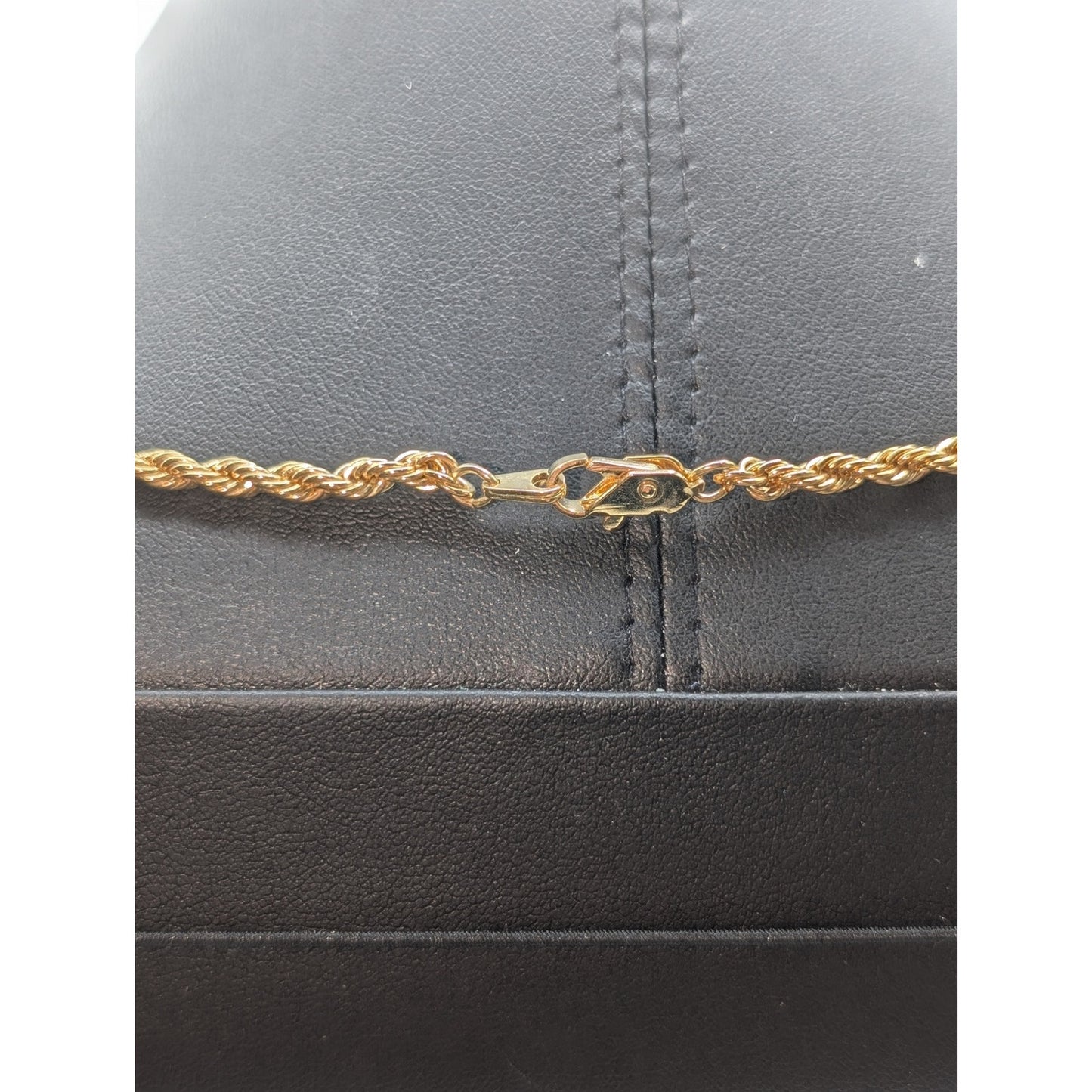 Vintage Gold Tone Rope Chain 24"Necklace
