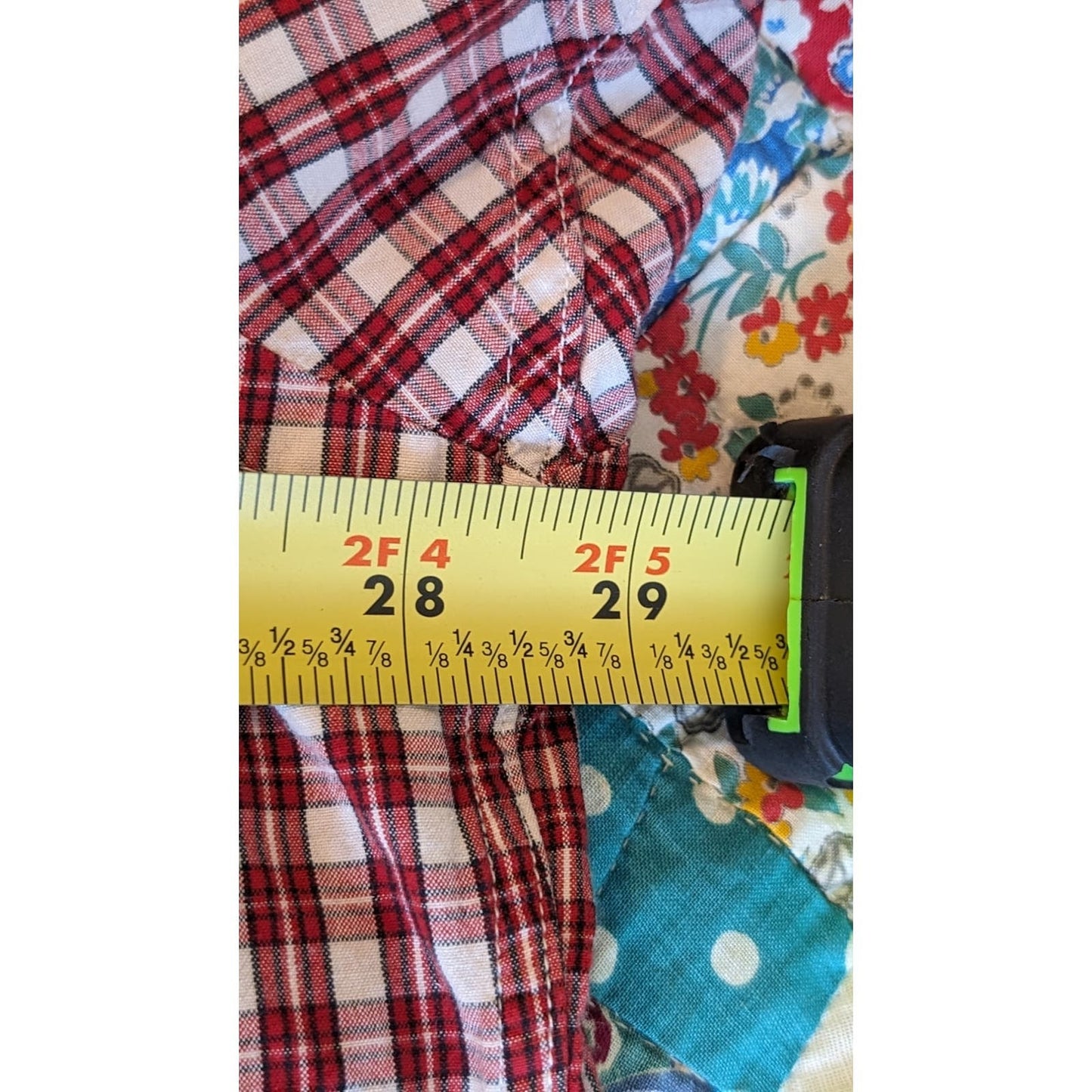 Polo Jeans Co. Ralph Lauren Red White Blue Plaid Pocket Camp Shirt Mens XXL