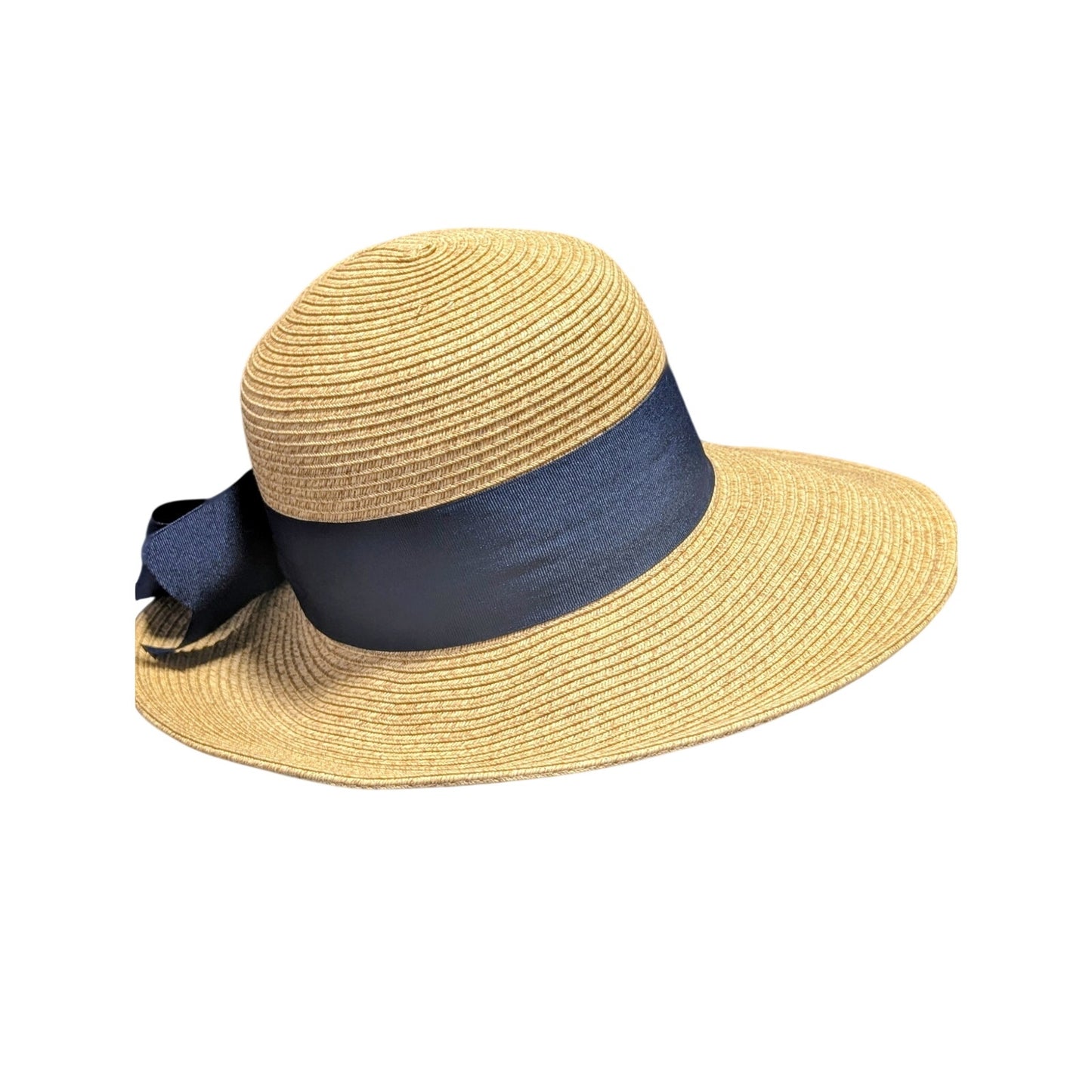 Toucan Collection New York Navy Bow Women's One Size Straw Sun Hat