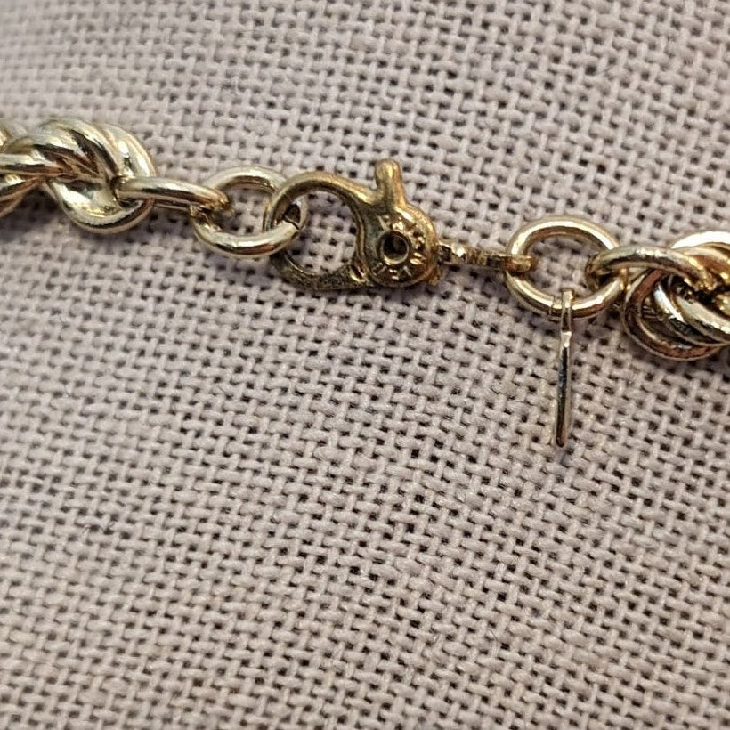 Vintage Monet Gold Tone 5mm Rope Chain 27" Necklace W/ Sister Clasp