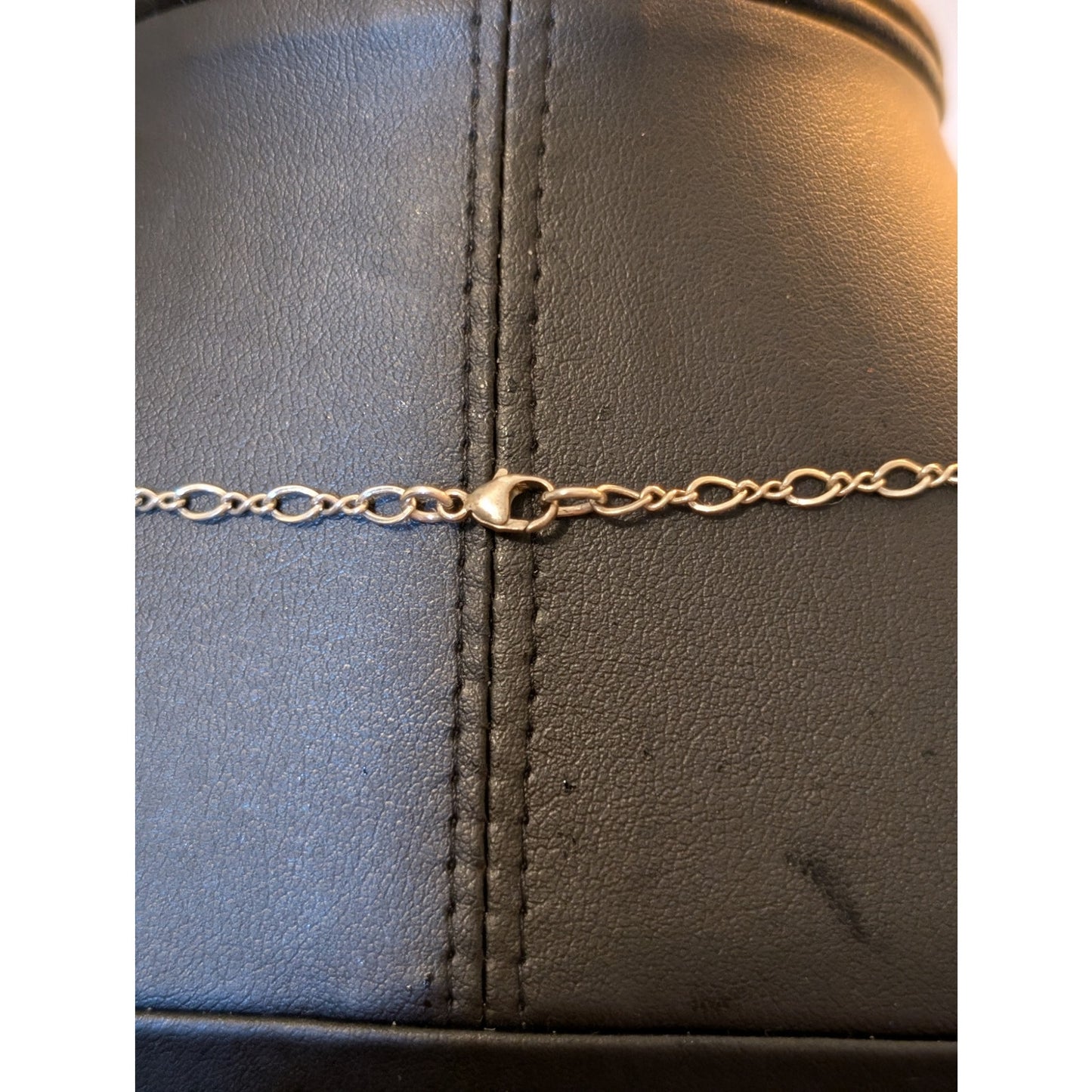 Six Sodalite Bead Sterling Chain Beaded 23" Necklace