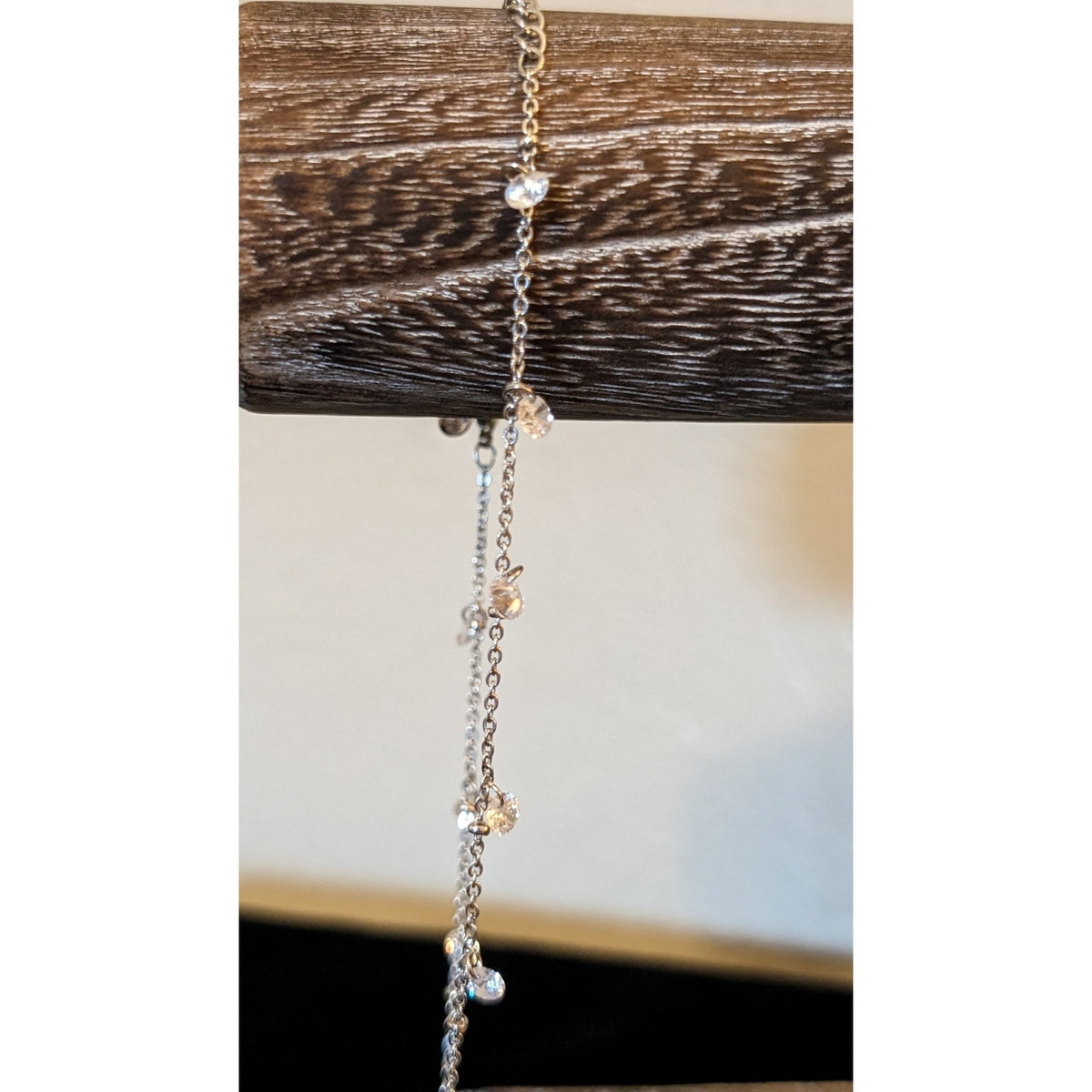 Lot of Five Silver Tone Delicate Ankle Bracelets