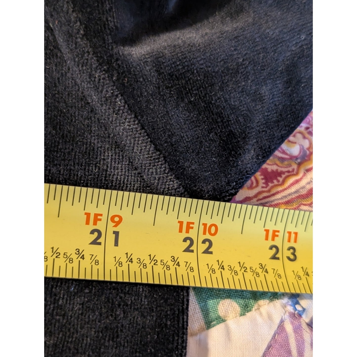 Vtg LizSport Black Velvet/Velour Turtle Neck Long Sleeve Oversize Tunic Sz S