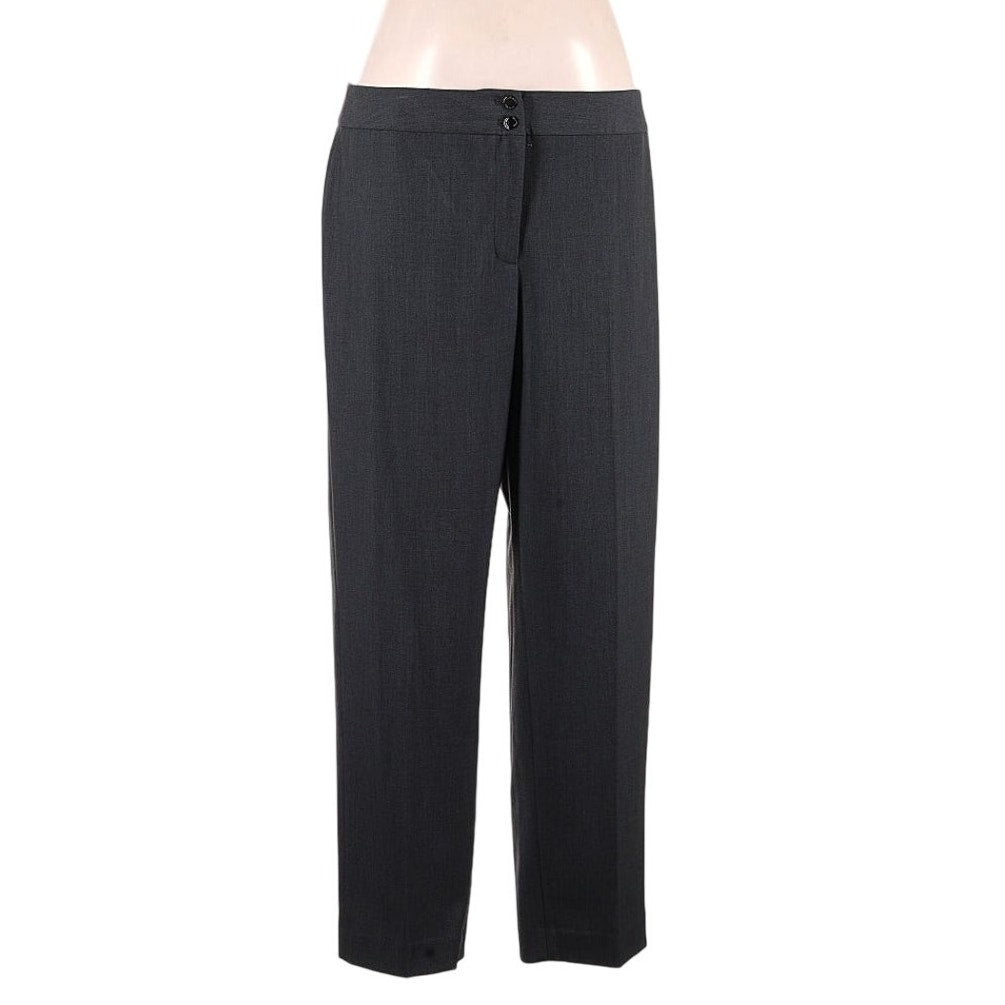 Calvin Klein Charcoal Classic Wide Leg High Rise Womens Sz 16W Dress Pant