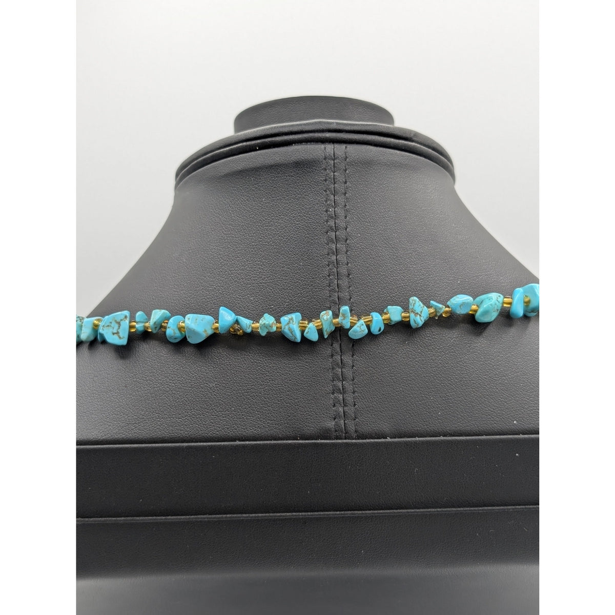 Two Turquoise Dyed Howlite Chip Bead 30" Necklaces
