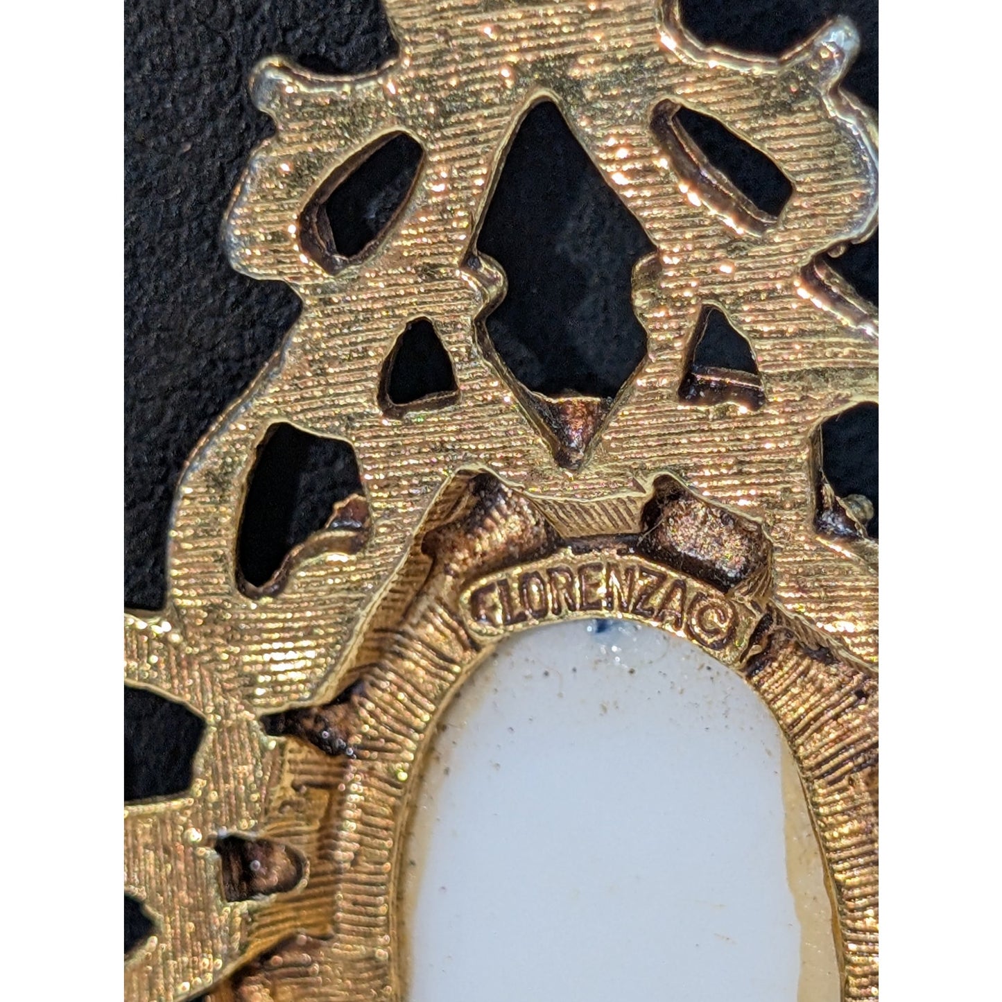 Florenza Vintage 60s Victorian Renaissance Revival 24K Electroplate 26" Necklace