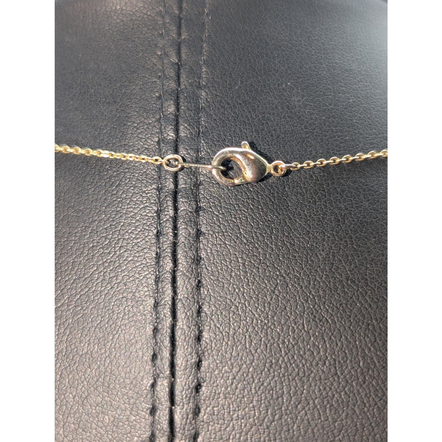 Lower Case 'b' or 'd' Initial Pendant Gold Tone 16" Necklace