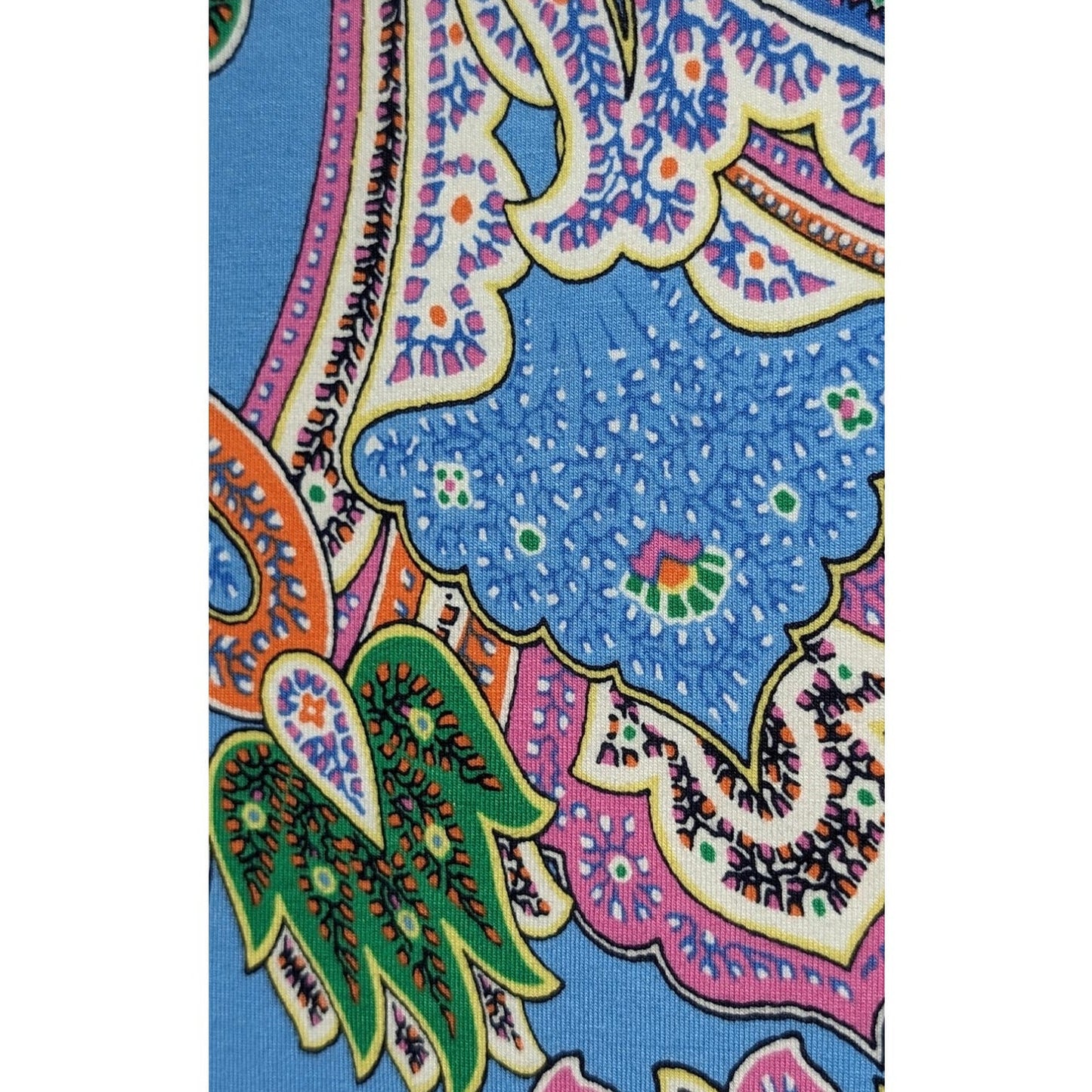 Lauren Ralph Lauren Paisley Multi Color Panel Flare Sleeveless Dress Size M