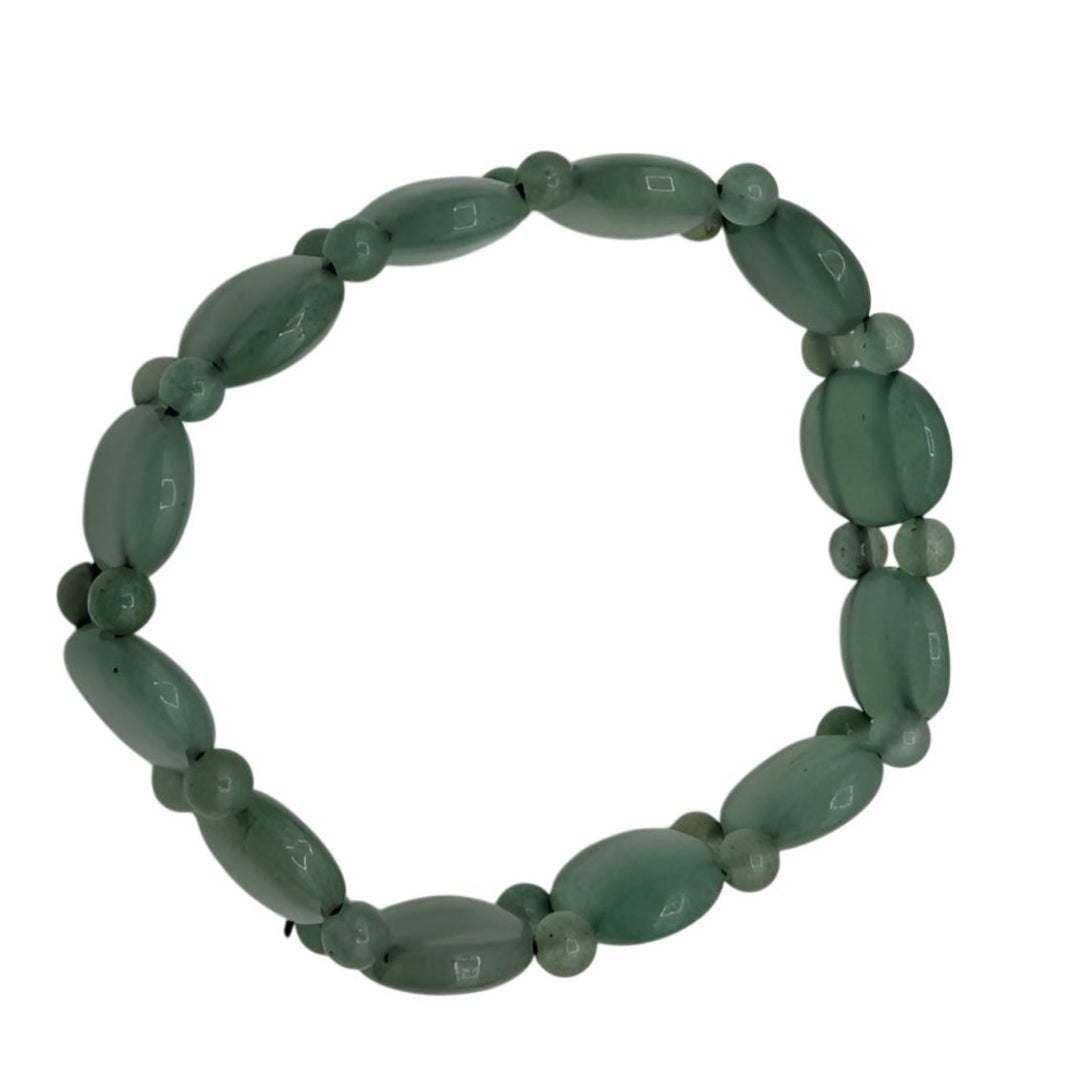 Green Stone Stretch Bracelet