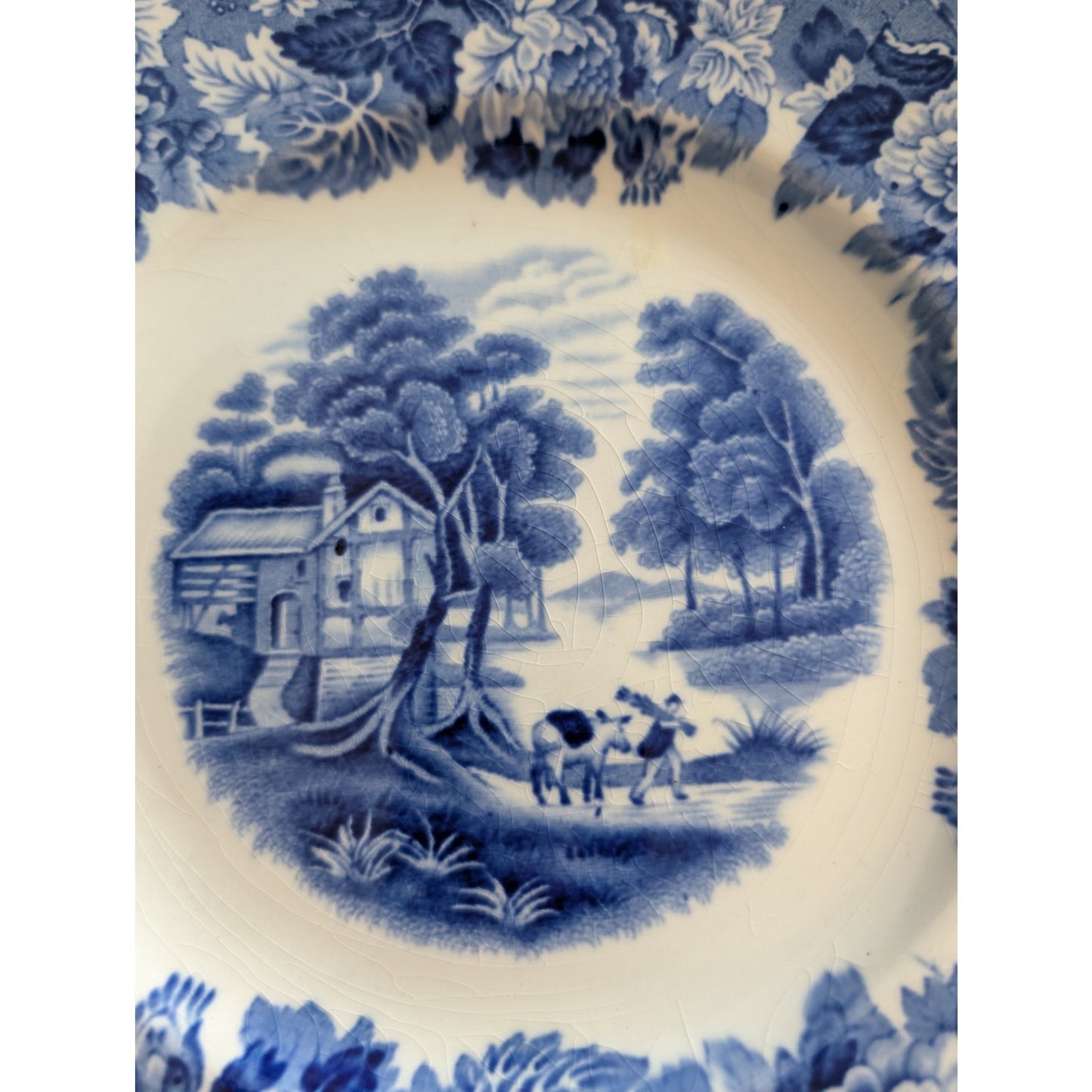Vintage Enoch Wood's English Scenery Wood & Sons England China Square Plate