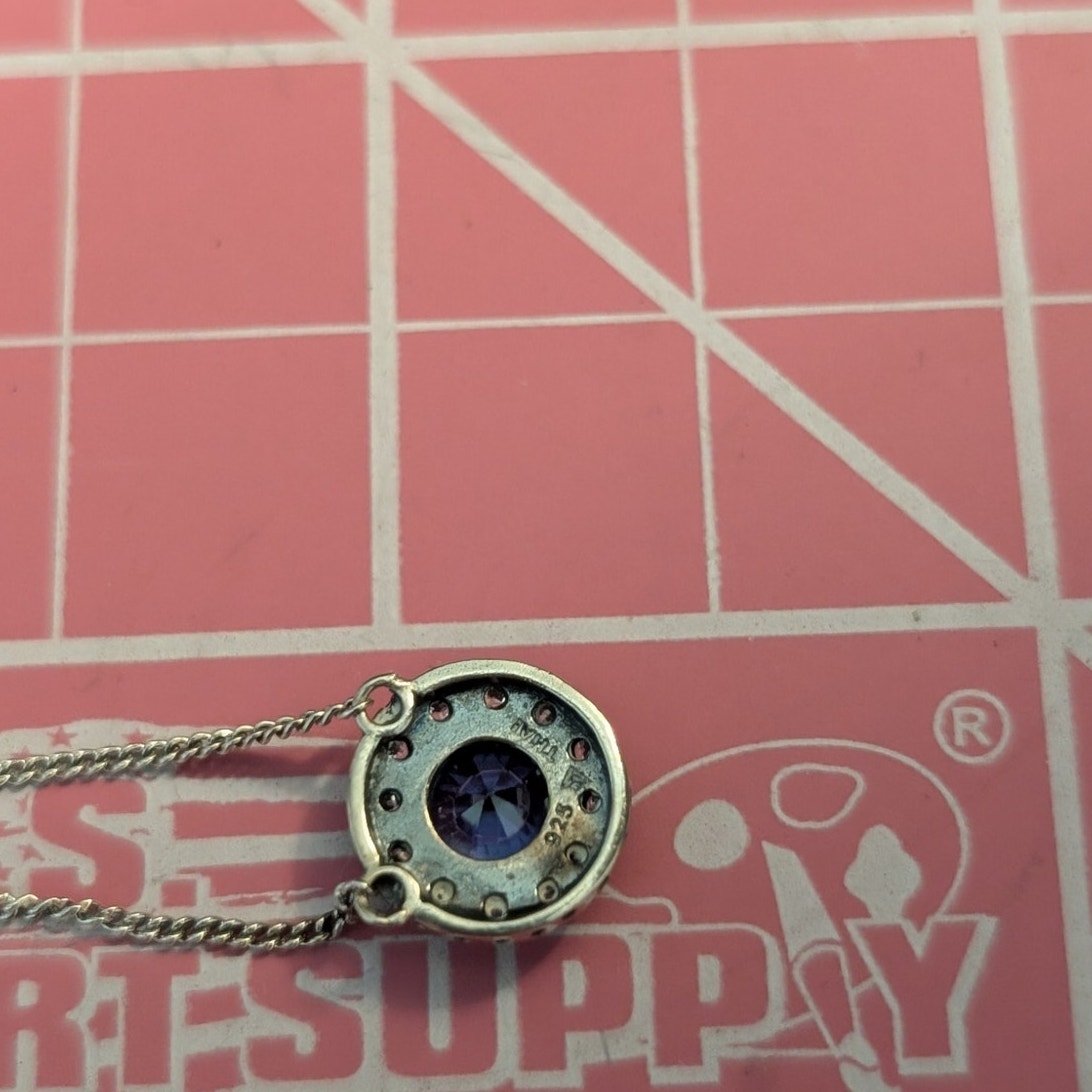 Retired Authentic Silpada Designs Alluring Azure Halo 925 Sterling Necklace