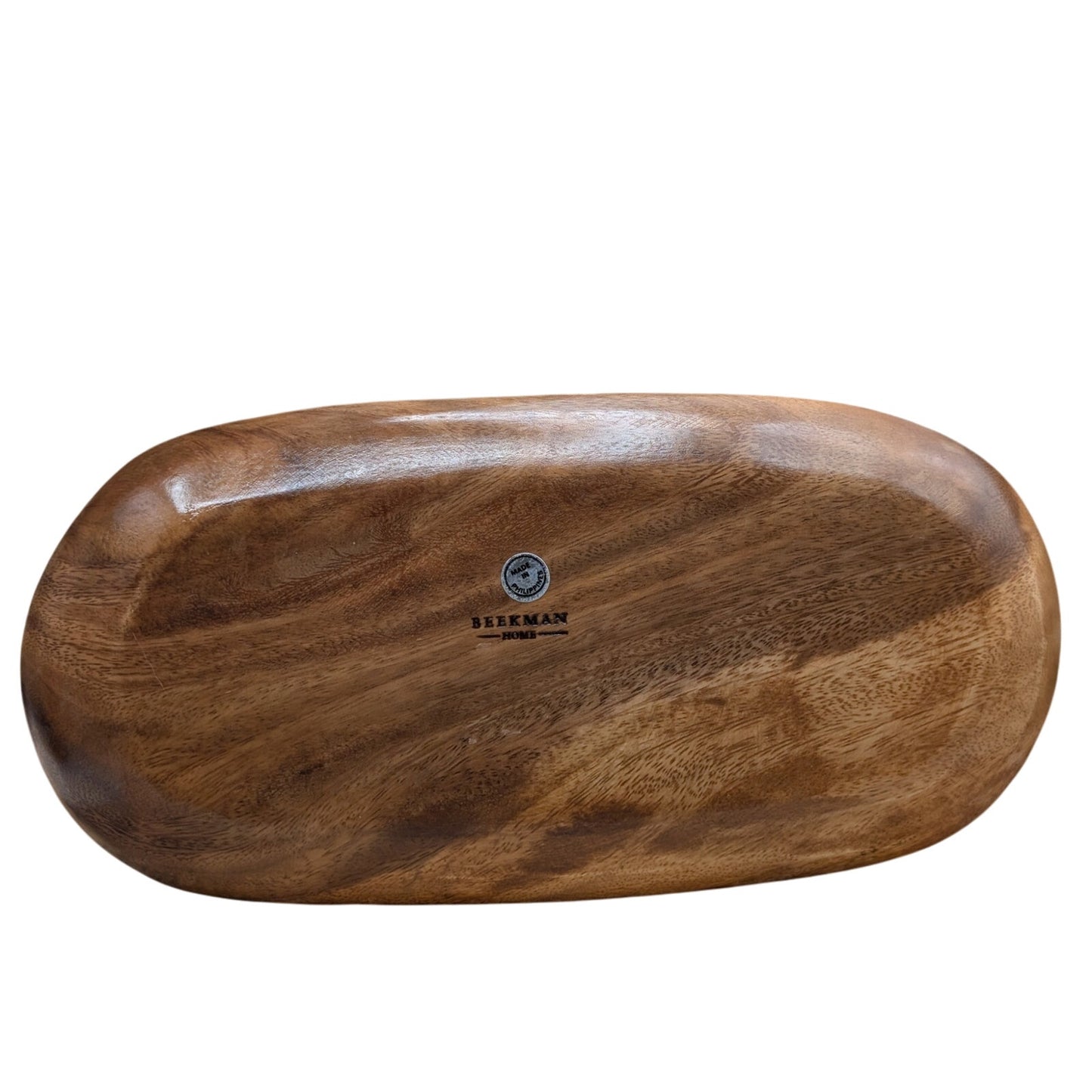 Beekman Home Small Decorative Acacia Wood Tray Made in Philippines