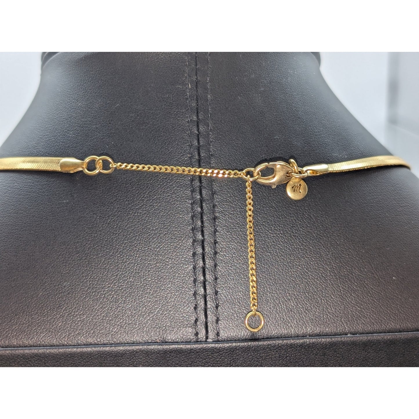Madewell Gold Tone Approx. 4mm Herringbone Chain Necklace