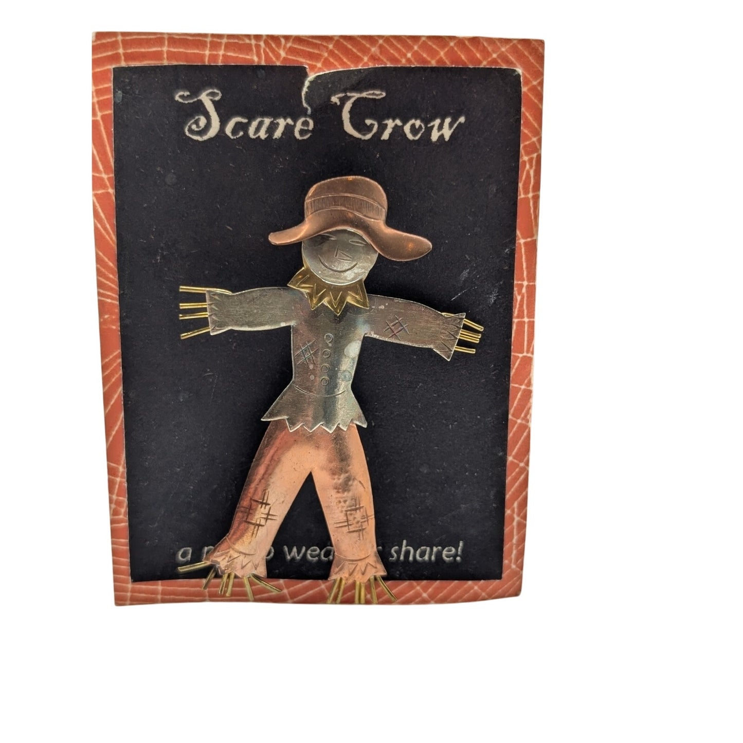 Pilgrim Imports Hand-Engraved Multi-Metal Scare Crow Pin Made in Thailand