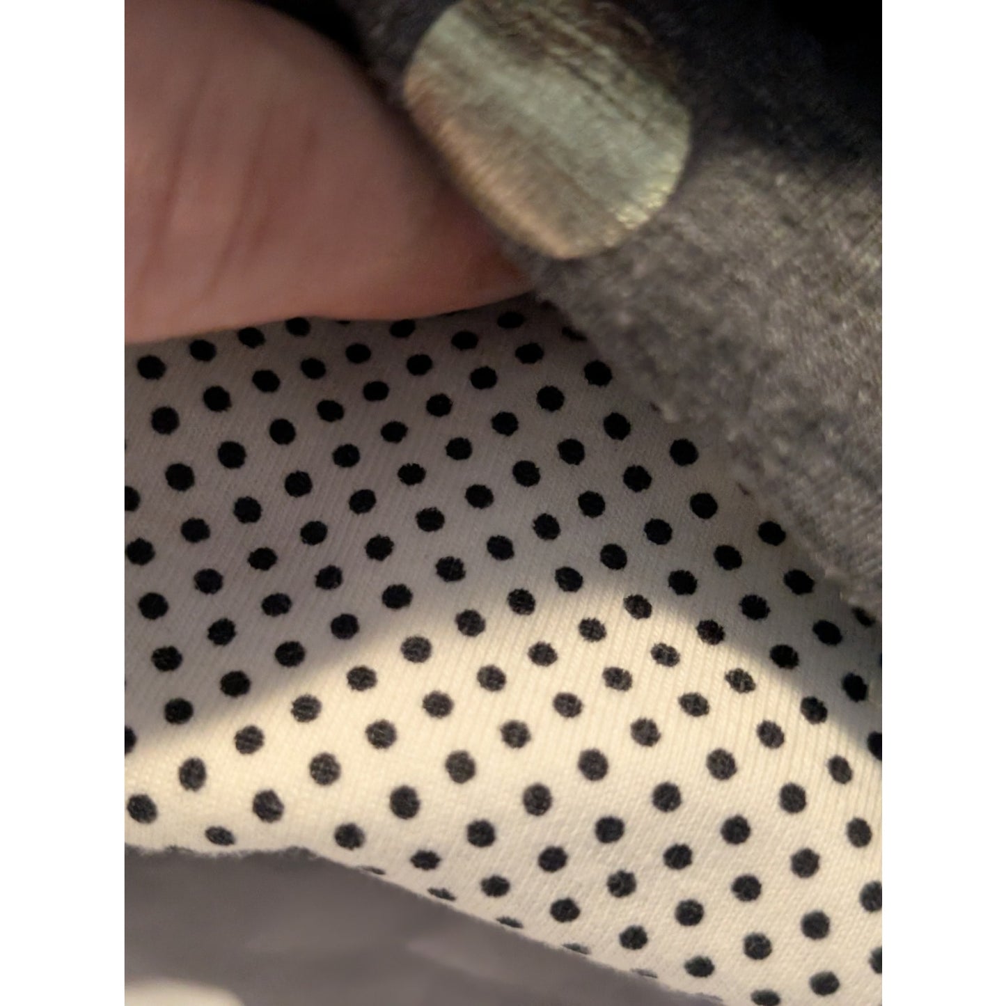 Lot of Six Black White Gray Polka Dot & Plain Color Tops