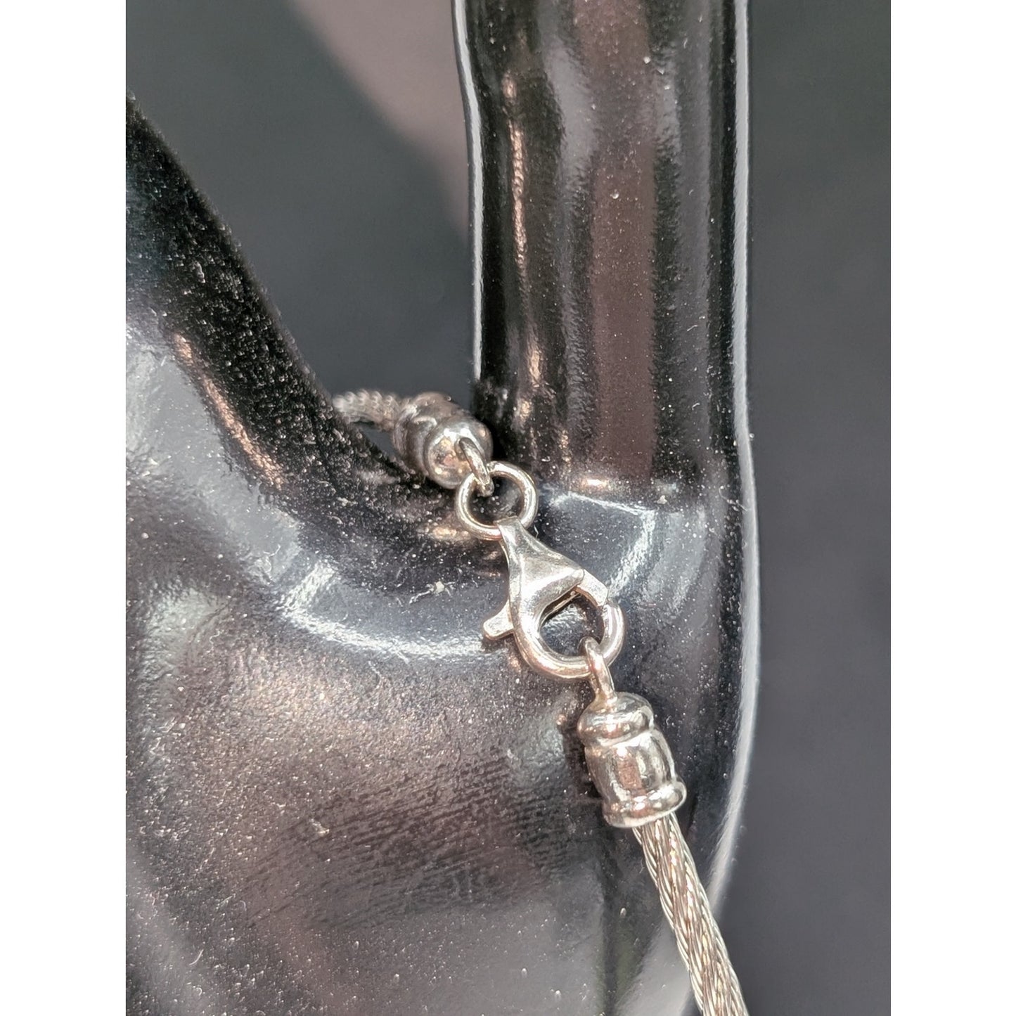 925 Sterling Silver Cable Three CZ Station Bracelet