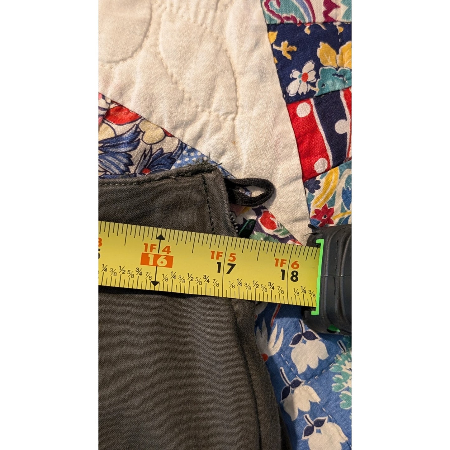 Gloria Vanderbilt Loden Side Zip No Waistband Flat Front Pedal Pusher Pant Sz 14
