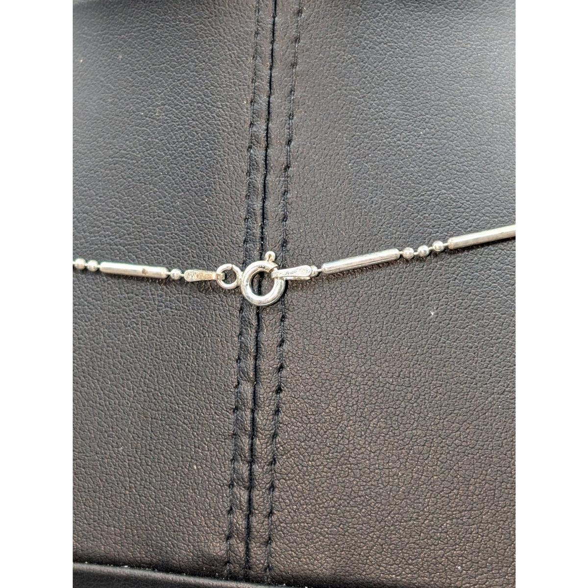 Vintage 925 Italy Sterling Silver Bead Bar Chain Link 24" Necklace 4.87g