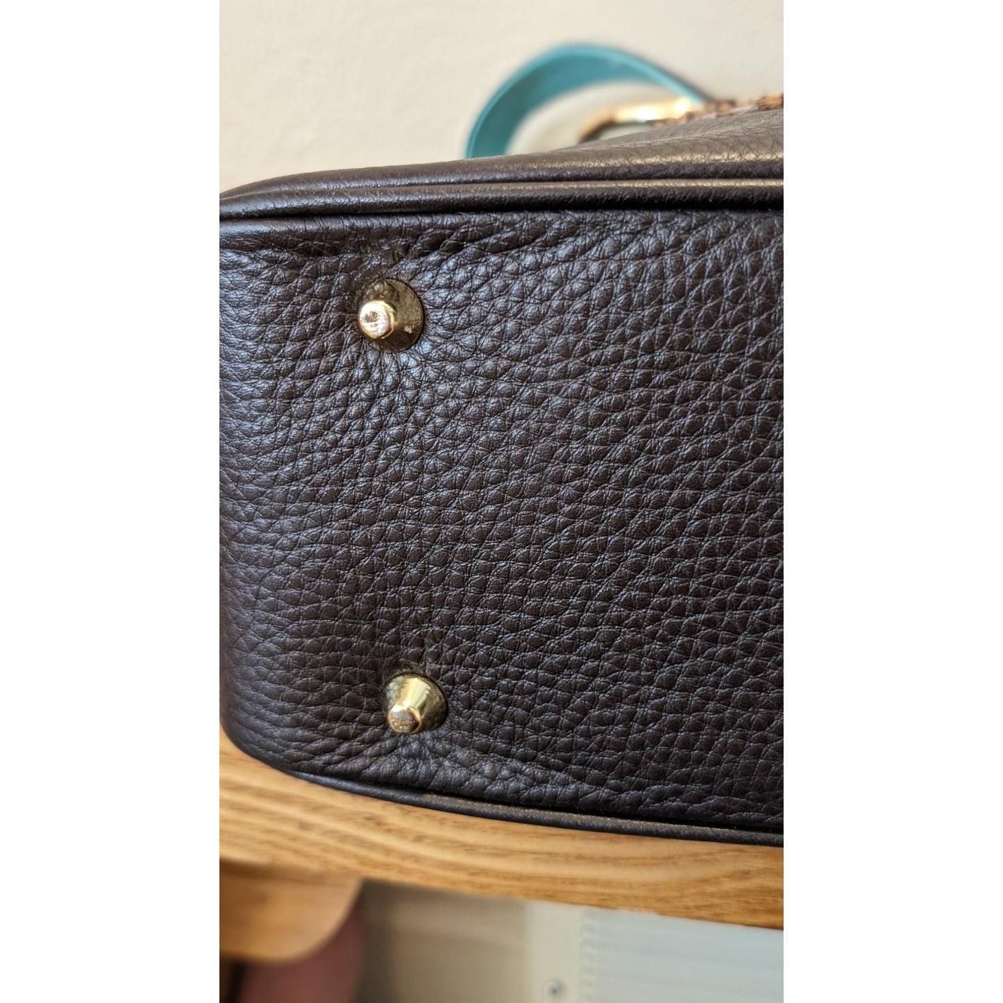 Sweet Tooth Brown Pebbled Grain Cheetah Heart Satchel Handbag