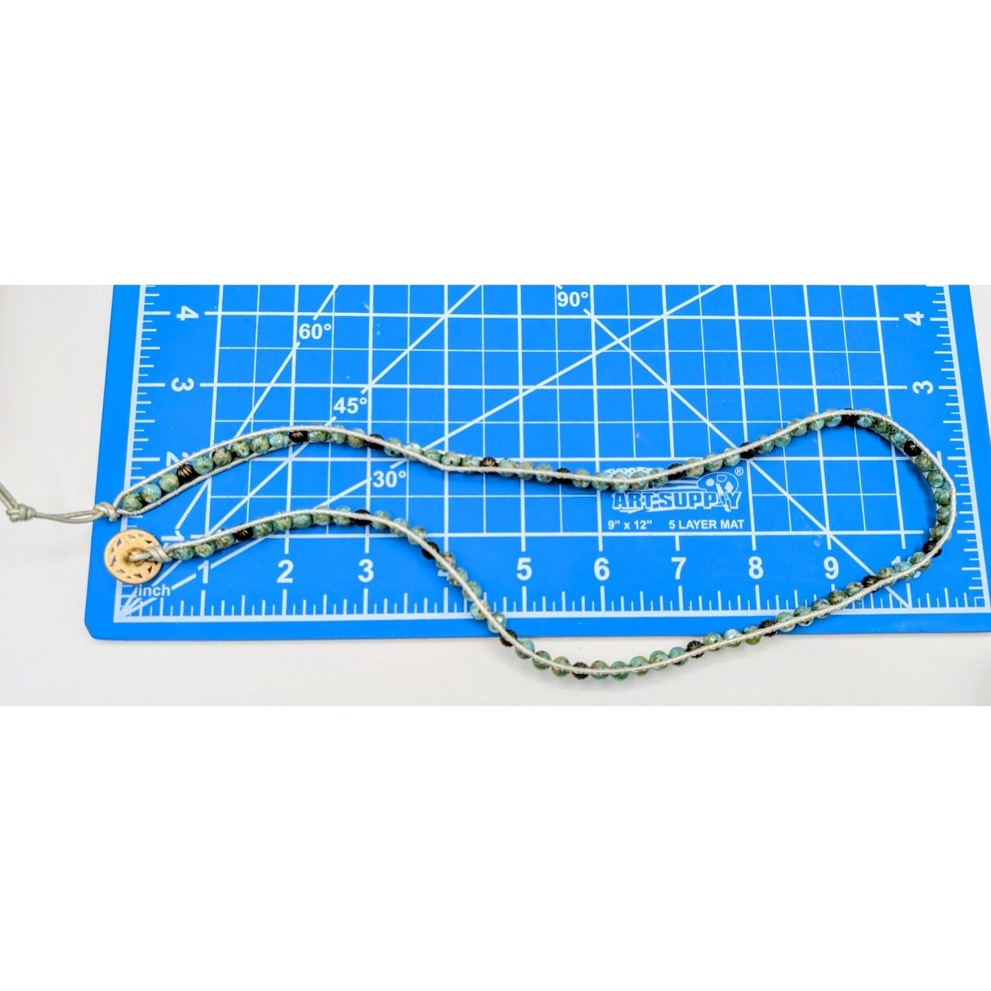 Green Acrylic Bead Wrap Bracelet